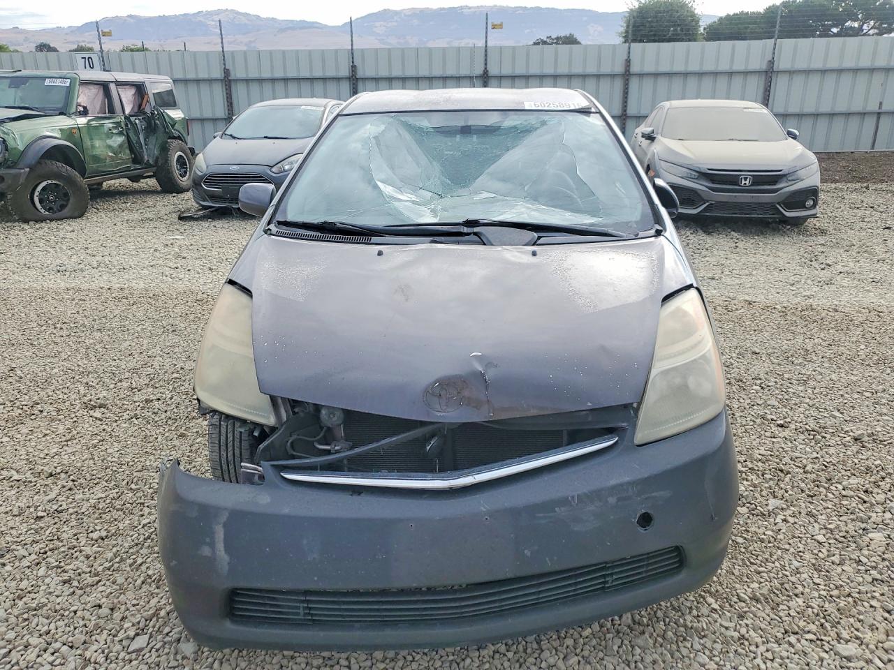 2007 Toyota Prius Base Gray vin: JTDKB20U973233191