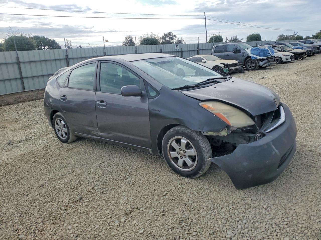 2007 Toyota Prius Base Gray vin: JTDKB20U973233191