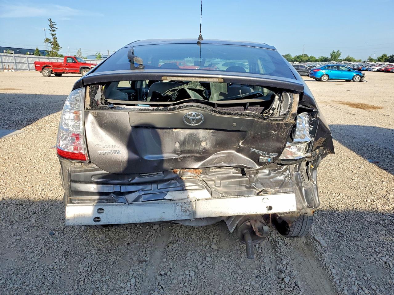 2007 Toyota Prius Base Gray vin: JTDKB20U973241324