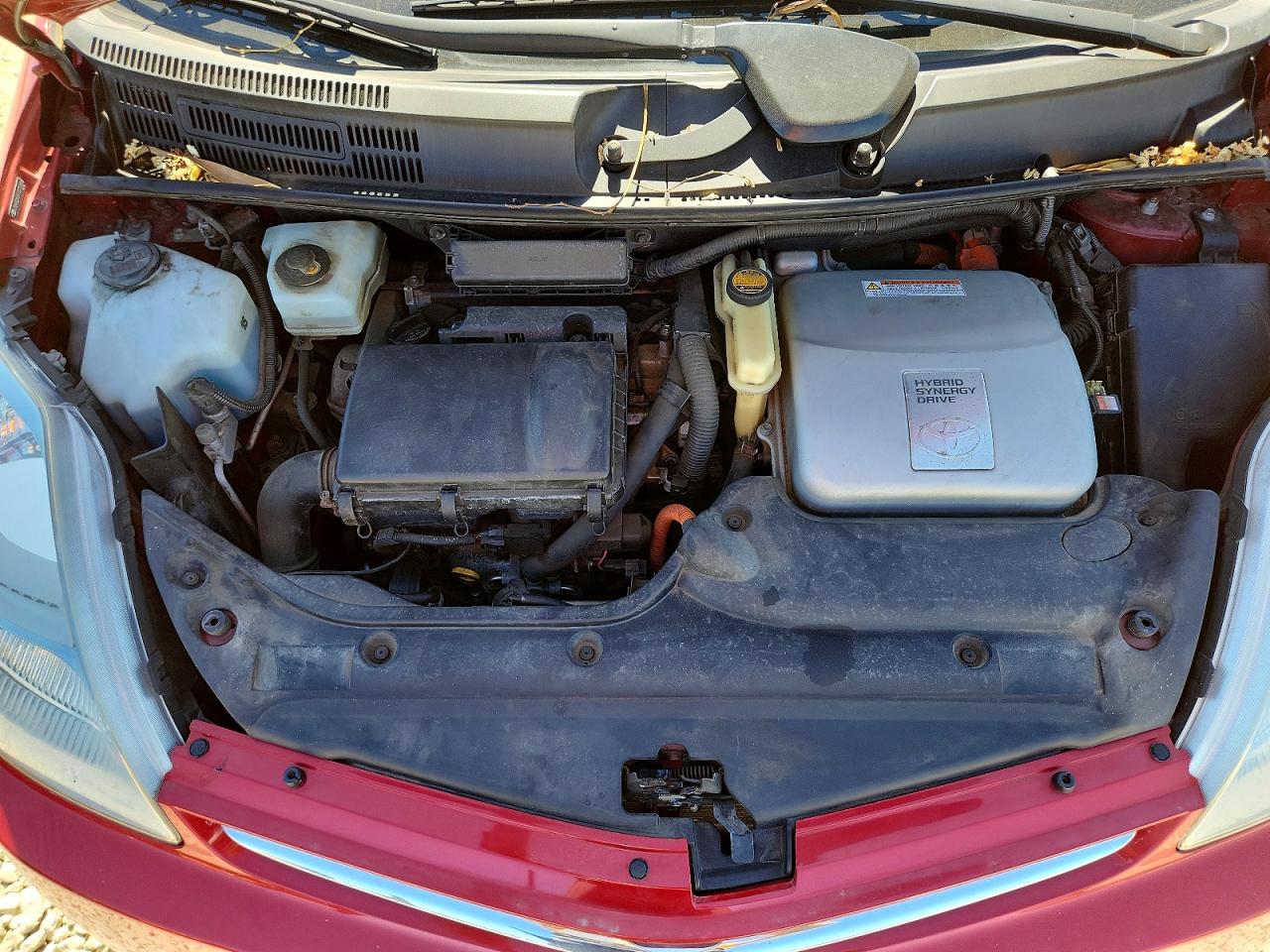 2007 Toyota Prius Base Red vin: JTDKB20U973275585
