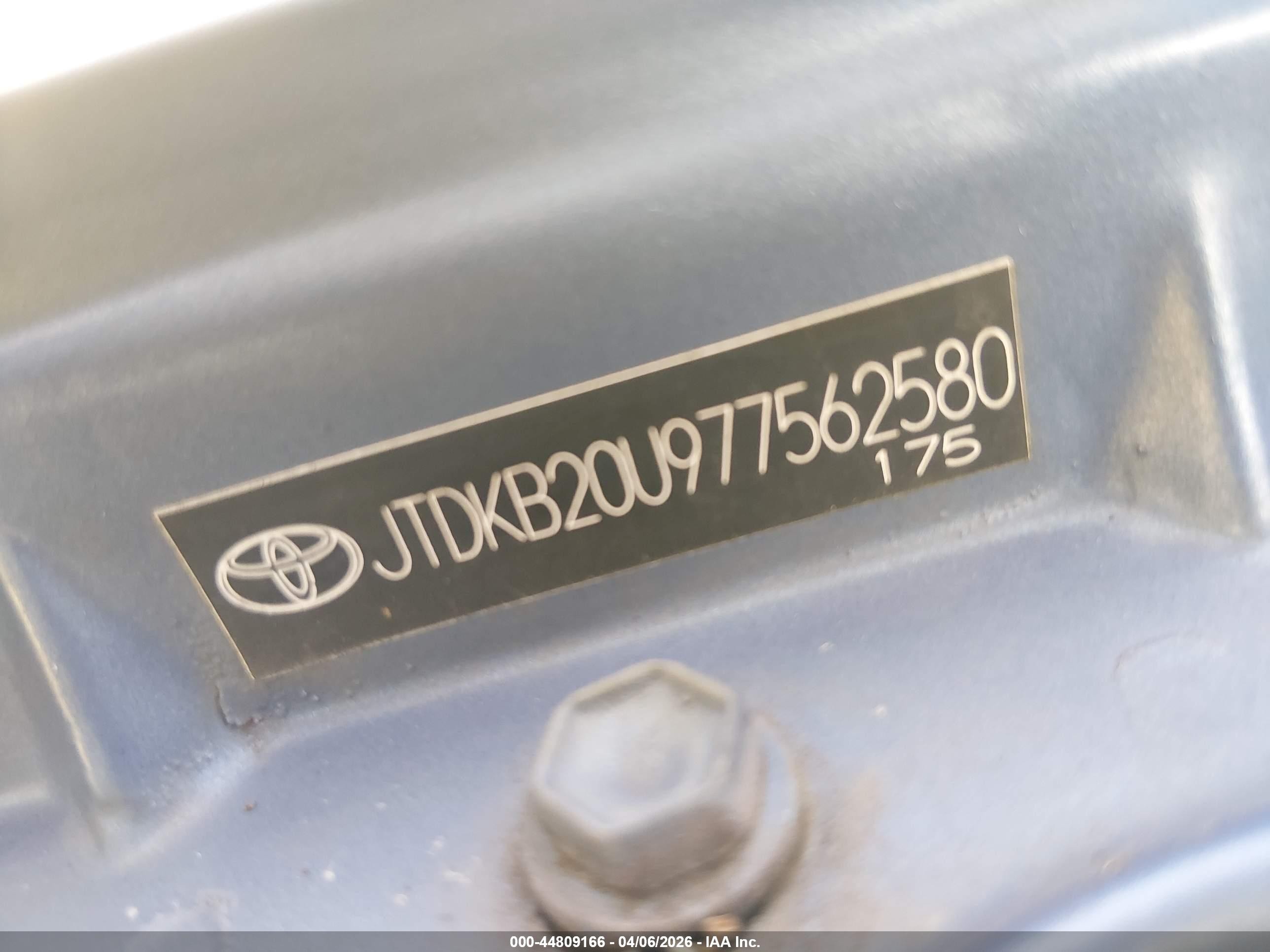 2007 Toyota Prius   Синий vin: JTDKB20U977562580