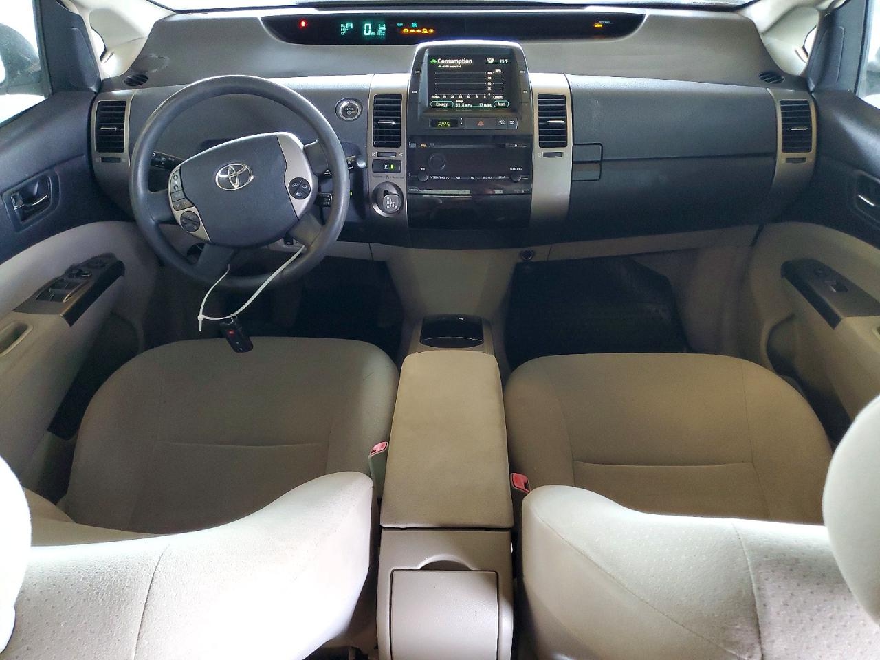 2007 Toyota Prius Base White vin: JTDKB20U977567973