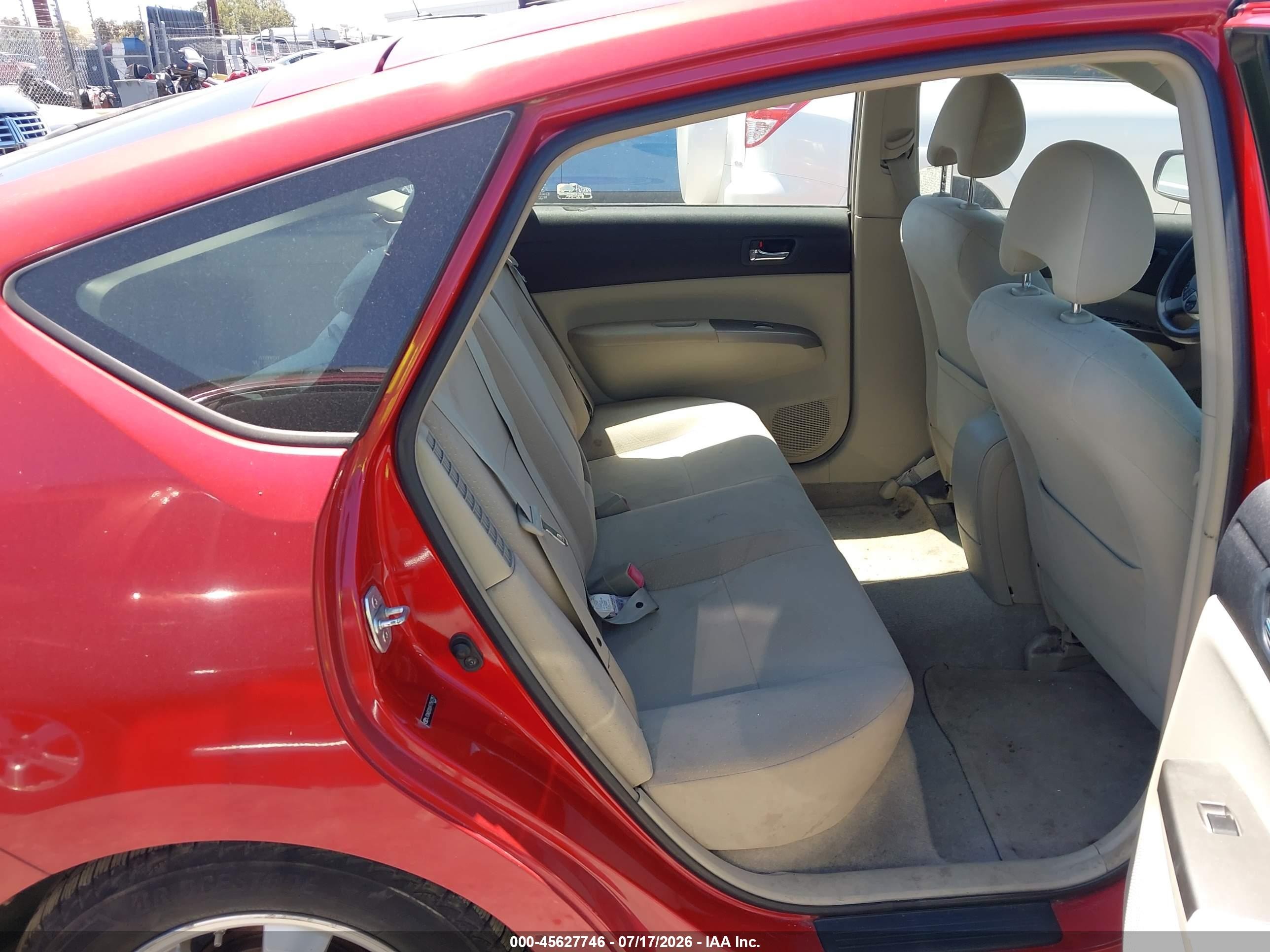 2007 Toyota Prius   Red vin: JTDKB20U977587351