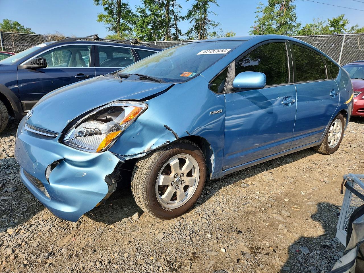 2007 Toyota Prius Base Blue vin: JTDKB20U977597054