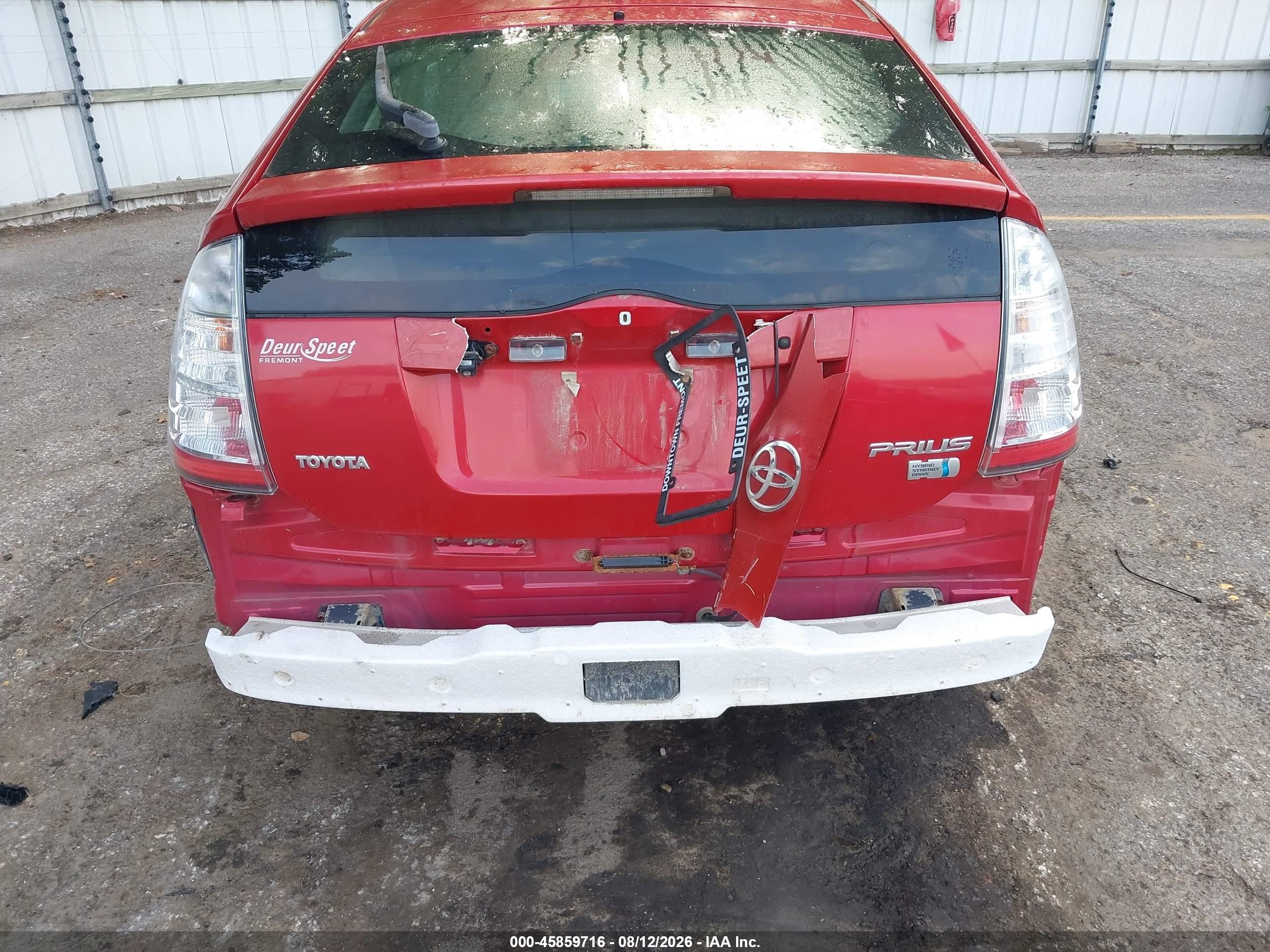 2007 Toyota Prius   Red vin: JTDKB20U977608280