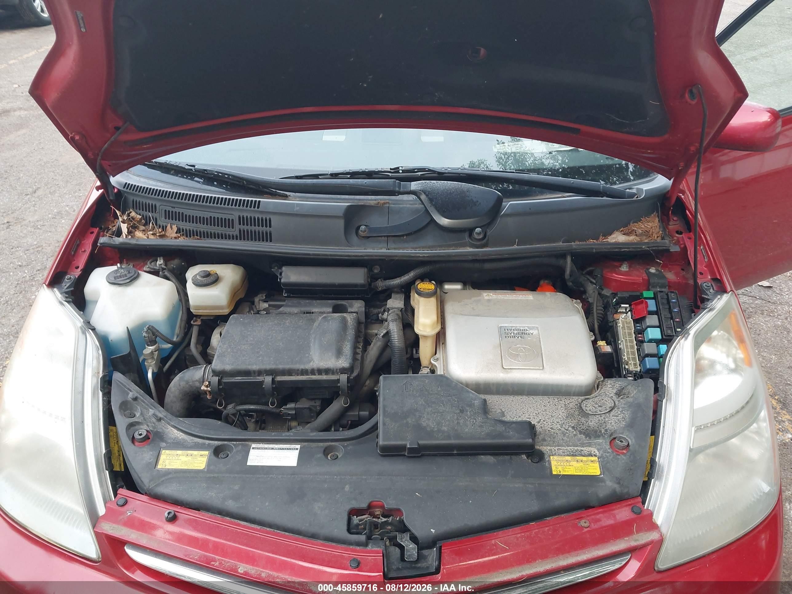 2007 Toyota Prius   Red vin: JTDKB20U977608280