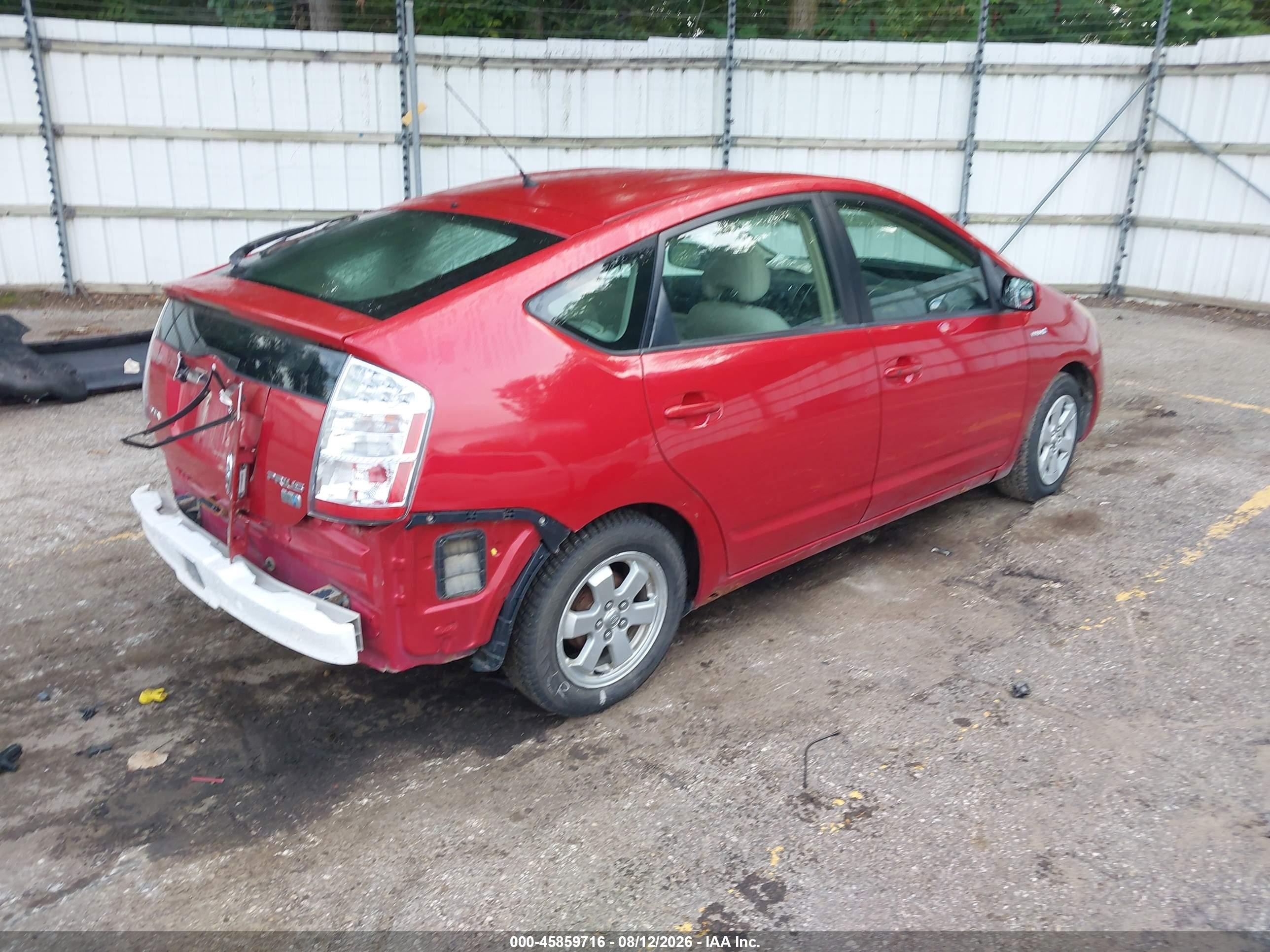 2007 Toyota Prius   Red vin: JTDKB20U977608280