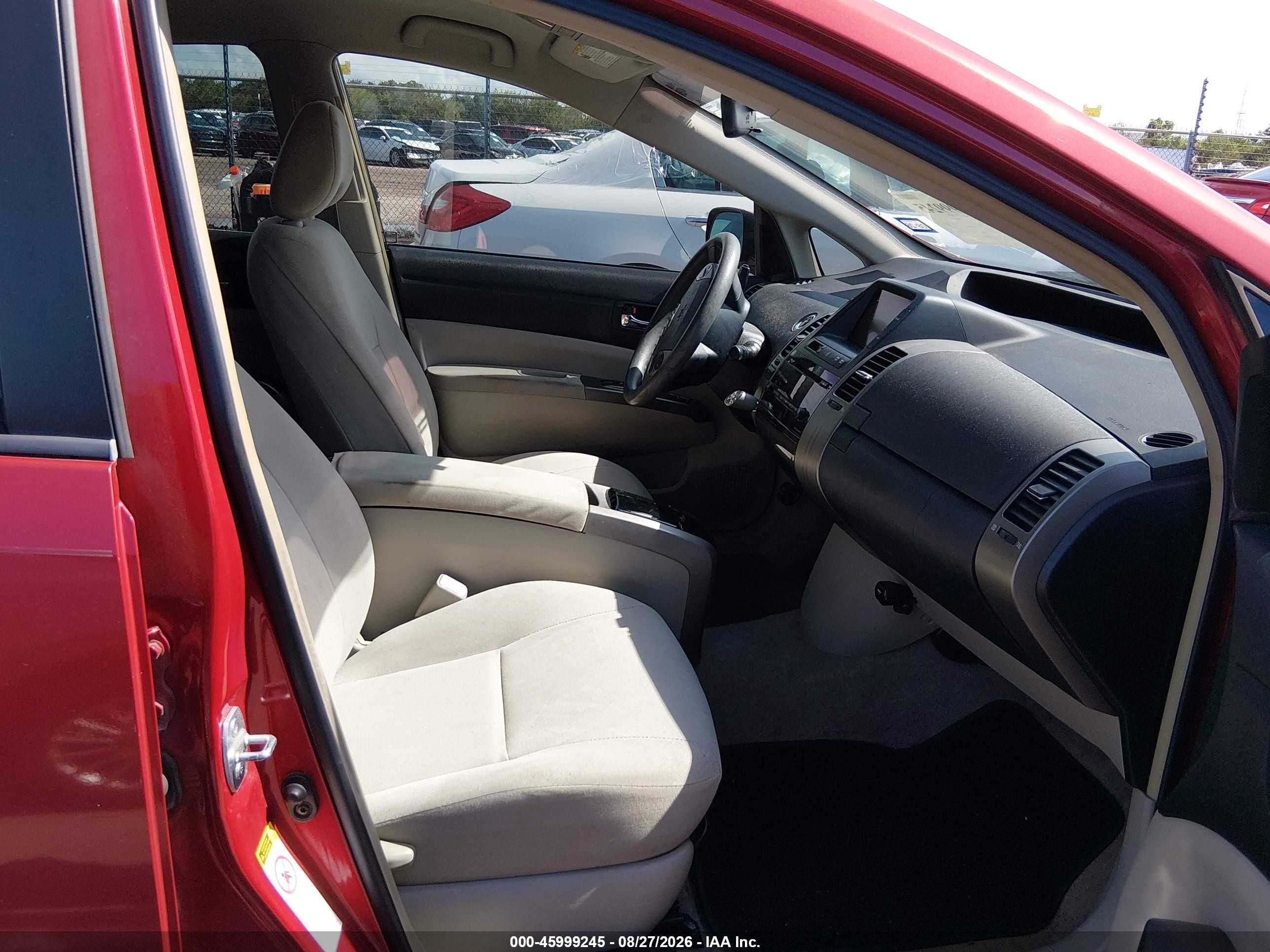 2007 Toyota Prius   Red vin: JTDKB20U977609235