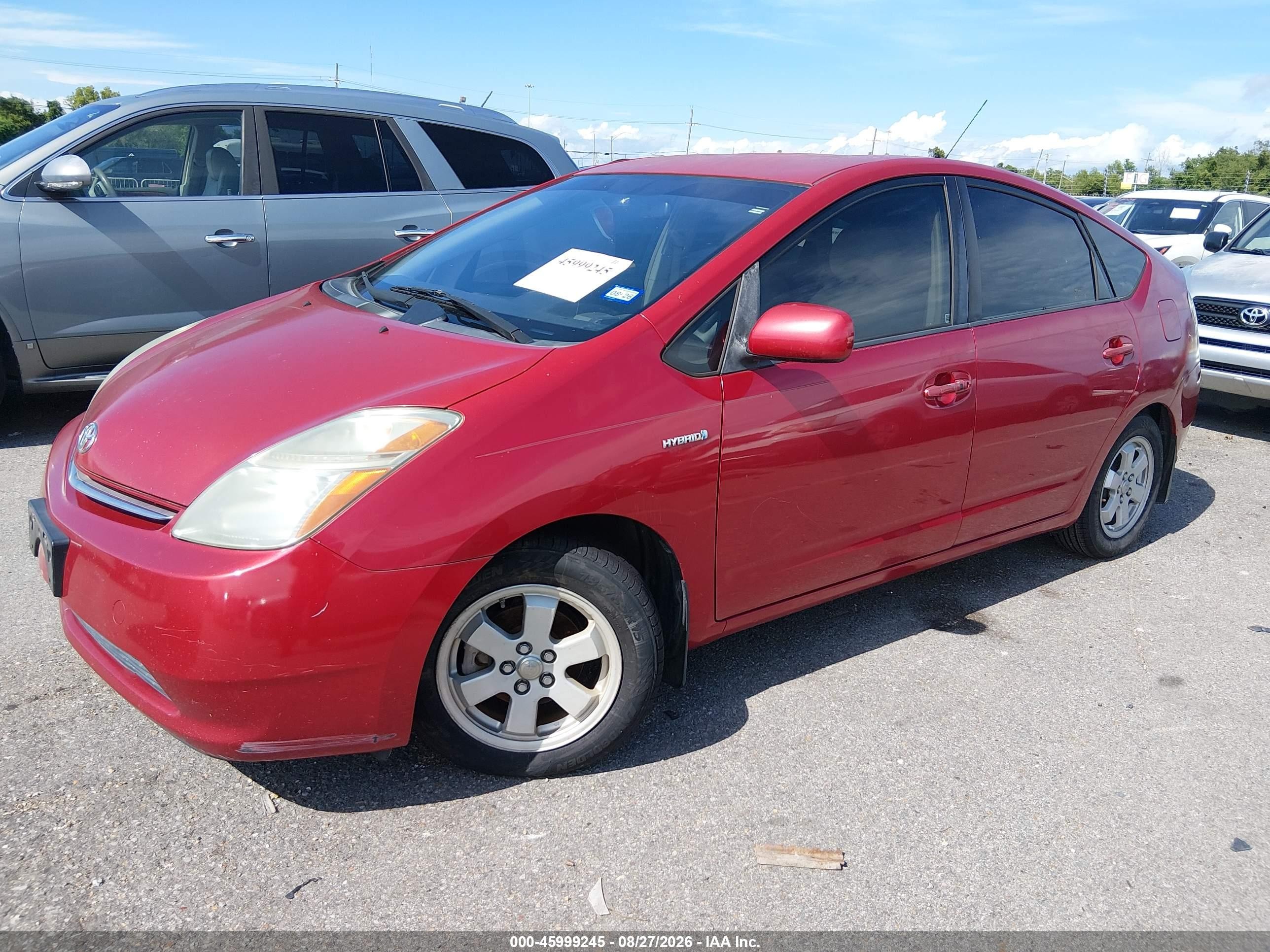 2007 Toyota Prius   Red vin: JTDKB20U977609235