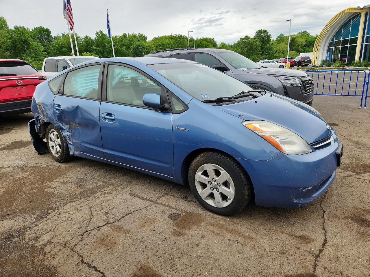2007 Toyota Prius Base Blue vin: JTDKB20U977617254