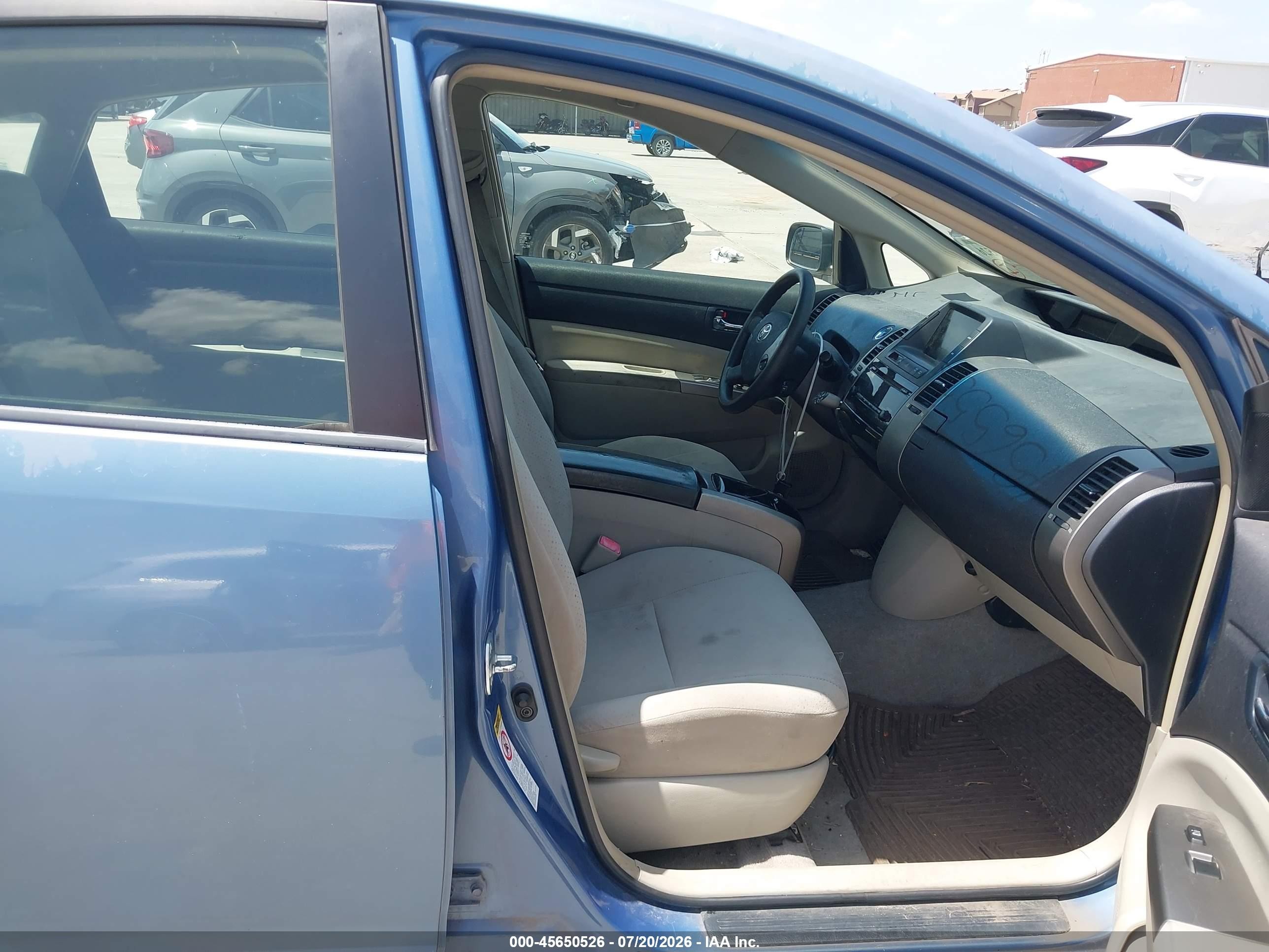 2007 Toyota Prius Touring Blue vin: JTDKB20U977632871