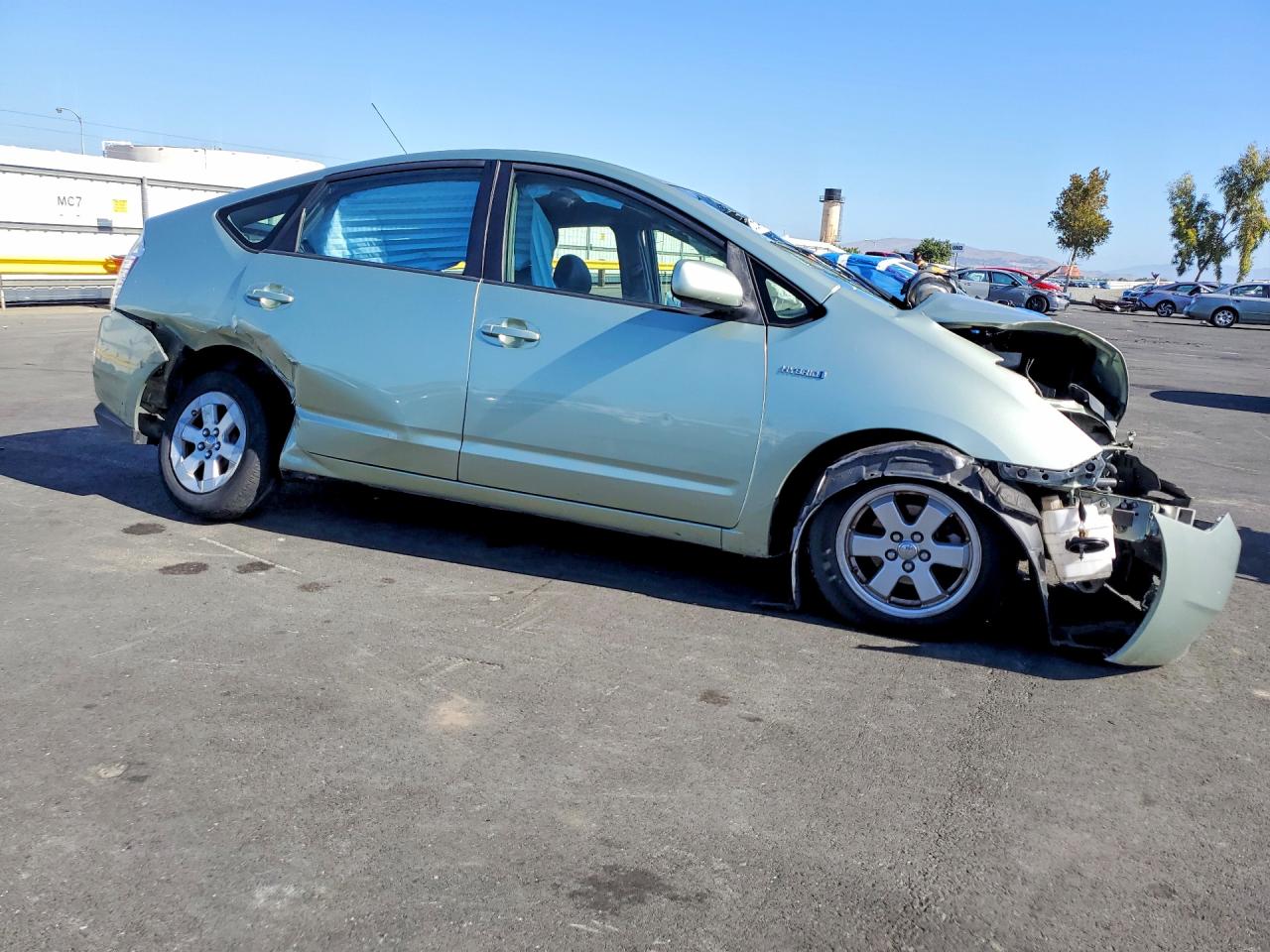 2007 Toyota Prius Base Зеленый vin: JTDKB20U977645295