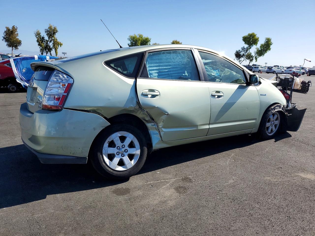 2007 Toyota Prius Base Зеленый vin: JTDKB20U977645295