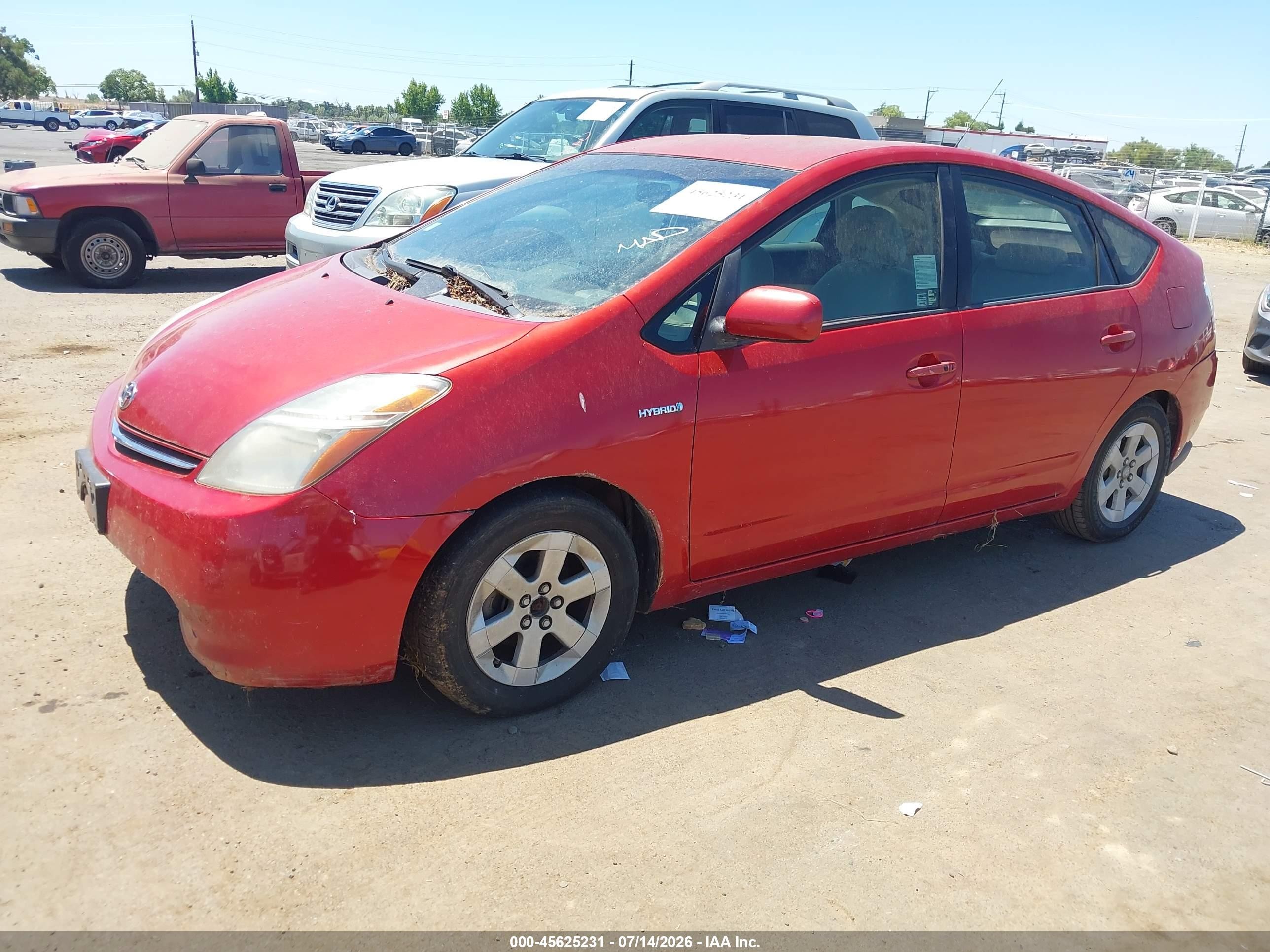 2007 Toyota Prius   Red vin: JTDKB20U977652750