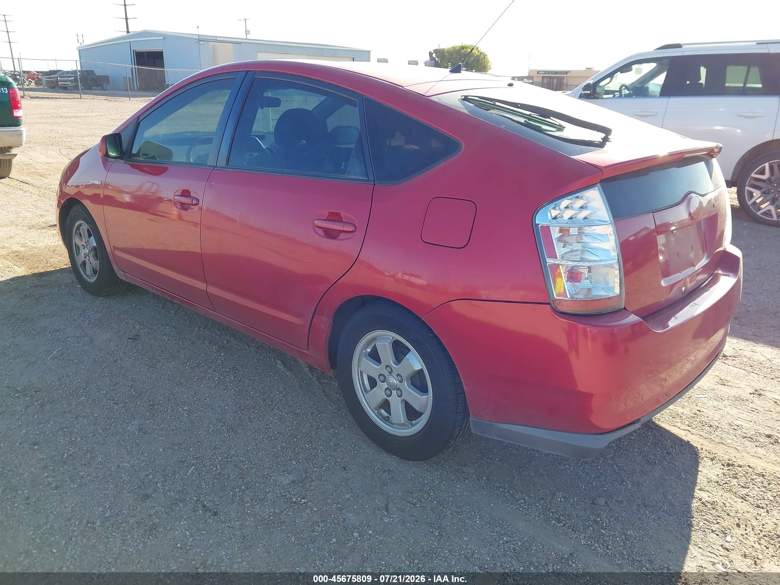 2007 Toyota Prius Red vin: JTDKB20U977670276