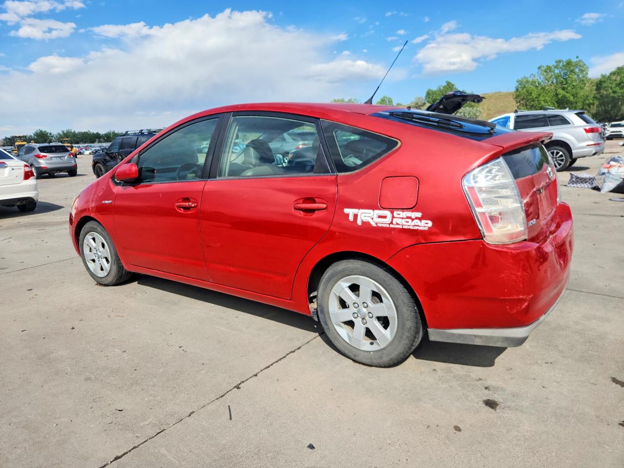 2008 Toyota Prius Base Red vin: JTDKB20U983336113
