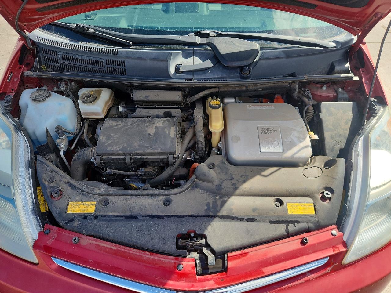 2008 Toyota Prius Base Red vin: JTDKB20U983336113