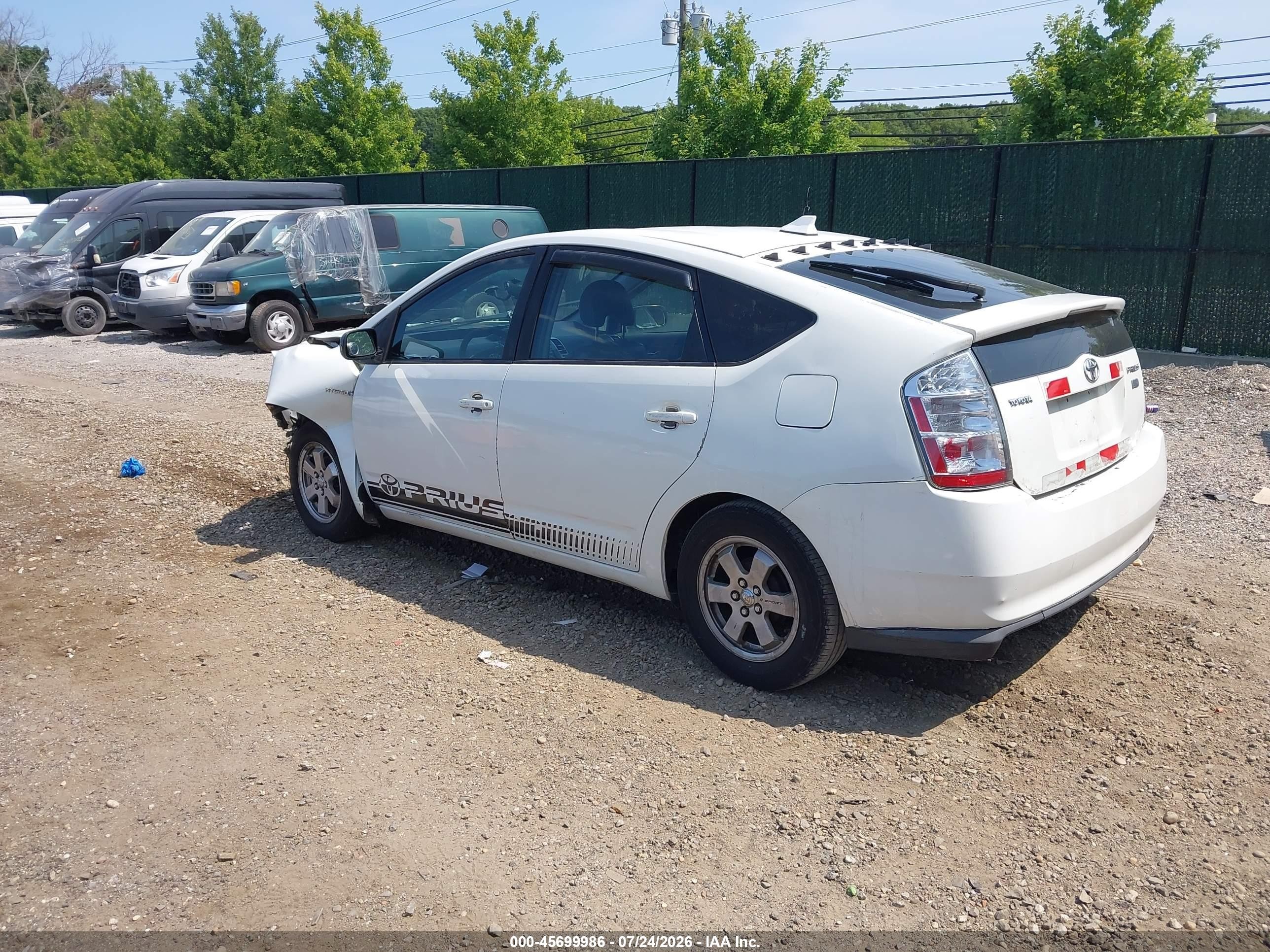 2008 Toyota Prius White vin: JTDKB20U983344129