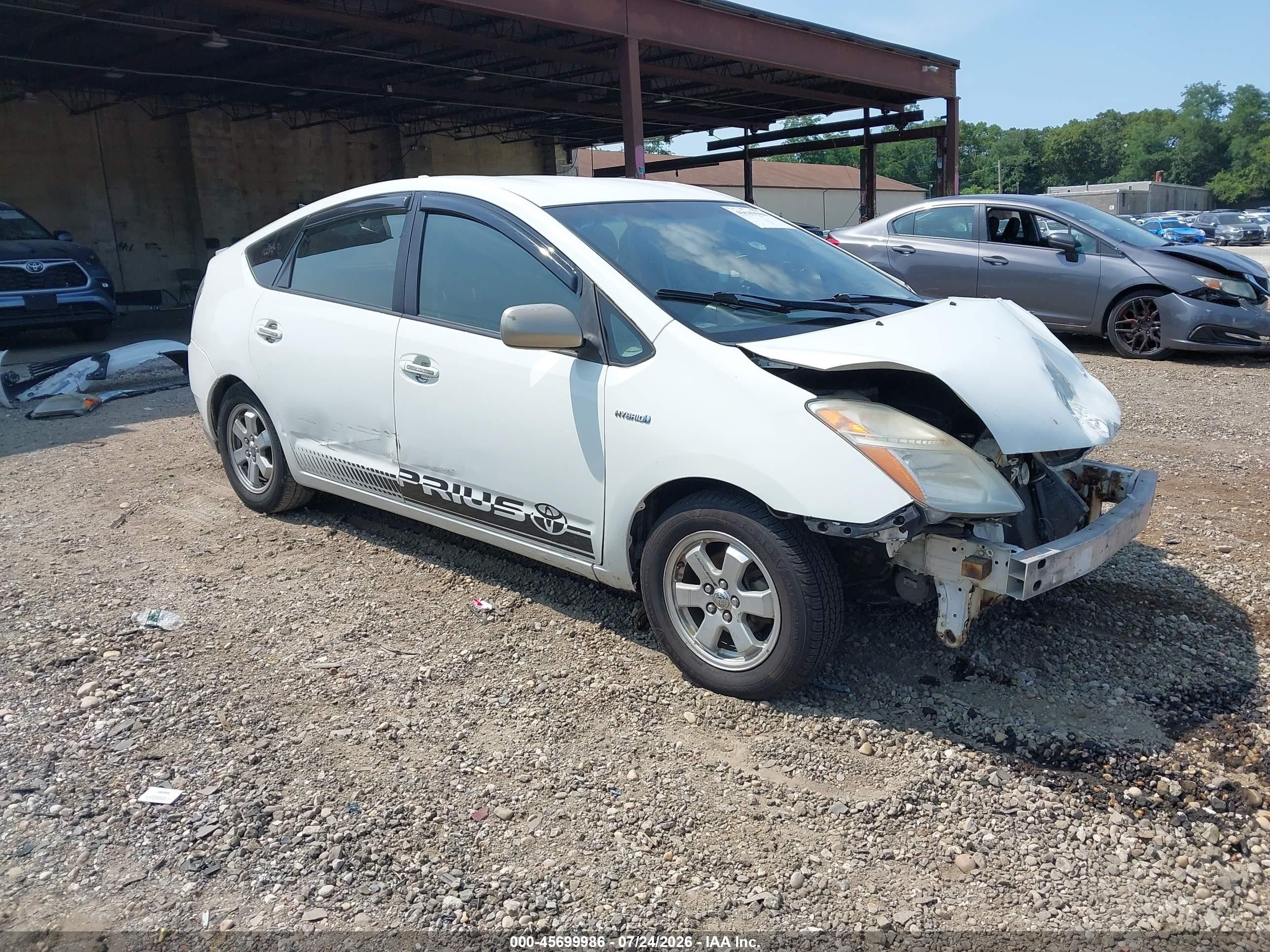 2008 Toyota Prius White vin: JTDKB20U983344129