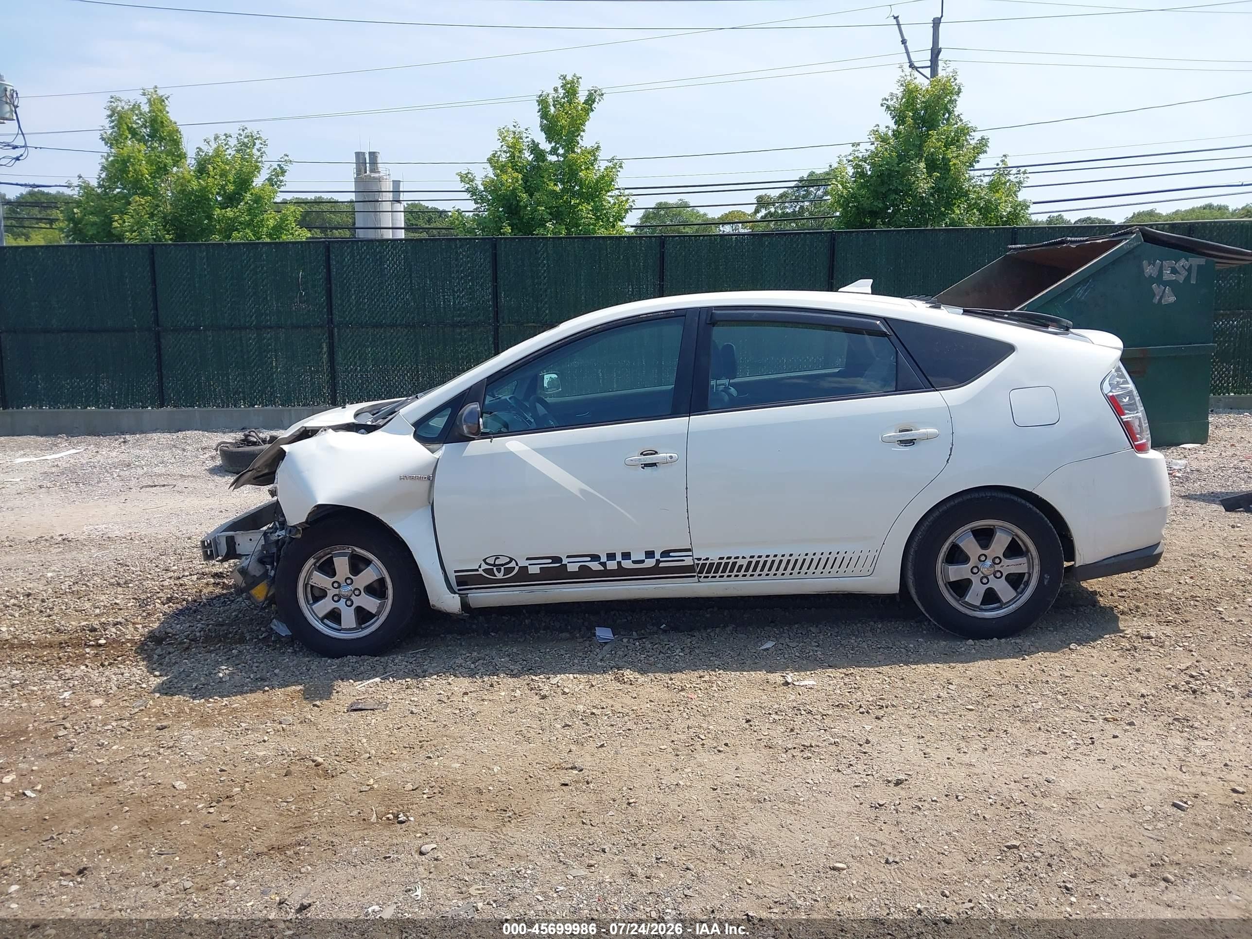 2008 Toyota Prius White vin: JTDKB20U983344129