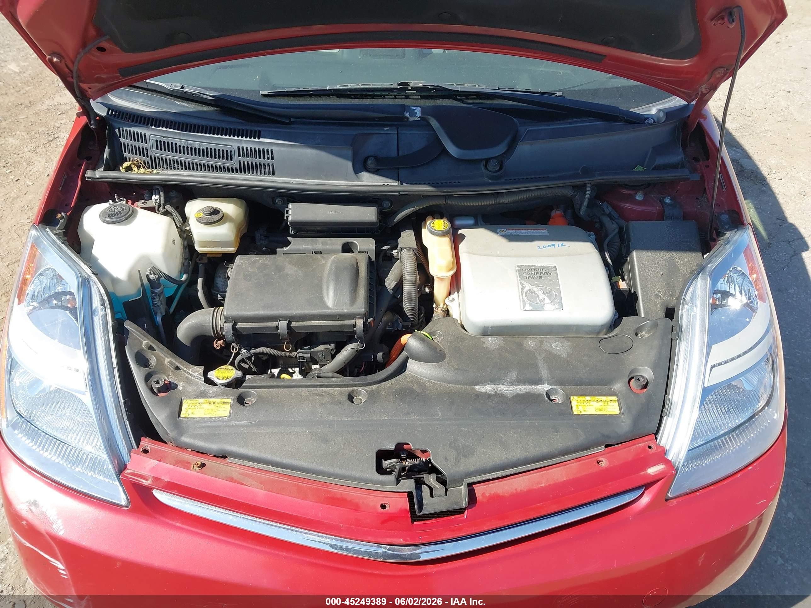 2008 Toyota Prius   Red vin: JTDKB20U983369662