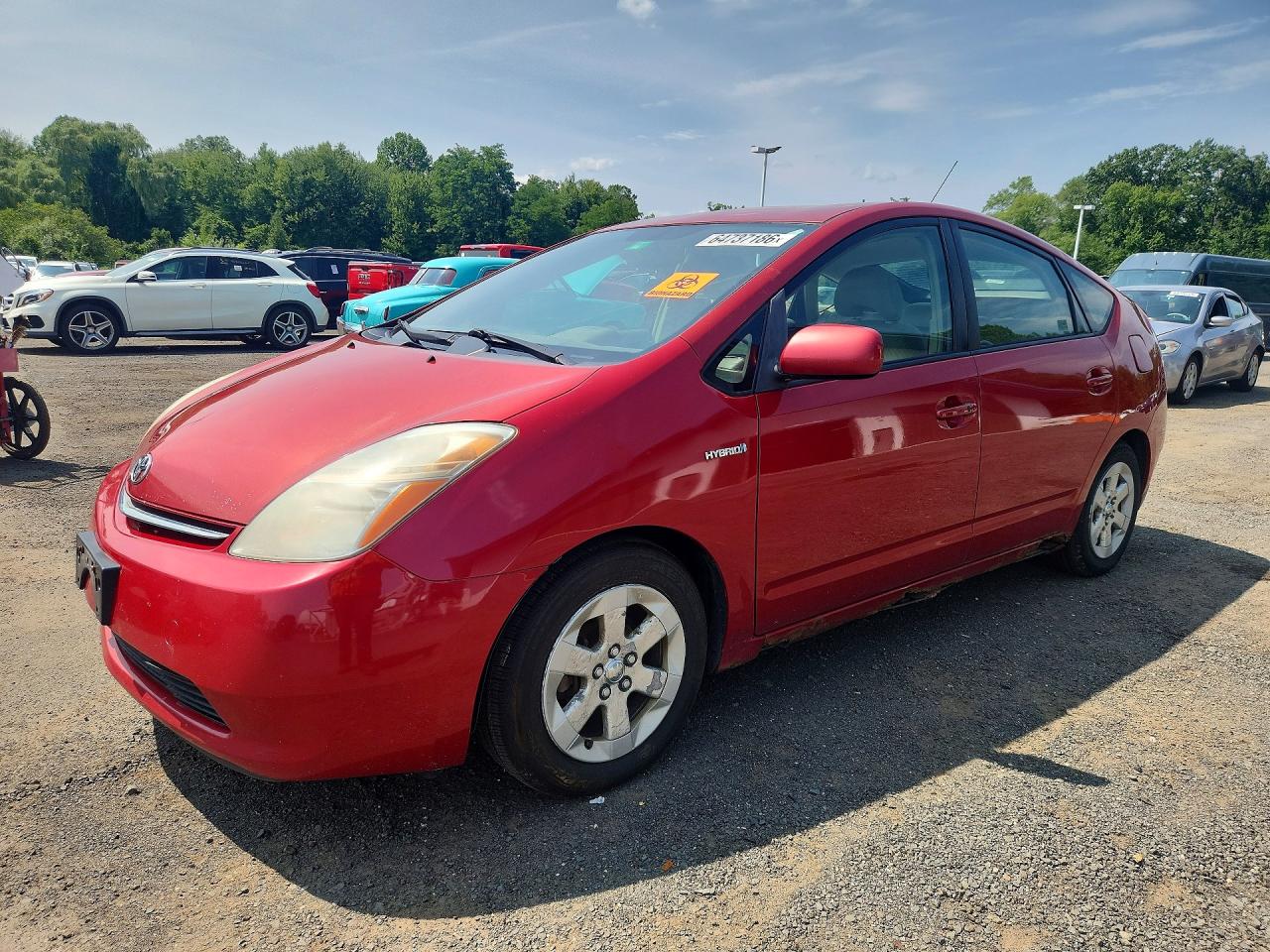2008 Toyota Prius Base Red vin: JTDKB20U983392892
