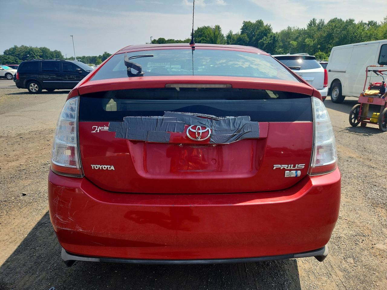 2008 Toyota Prius Base Red vin: JTDKB20U983392892