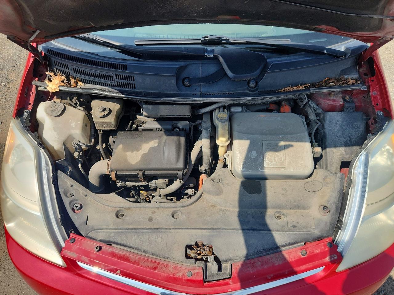 2008 Toyota Prius Base Red vin: JTDKB20U983392892