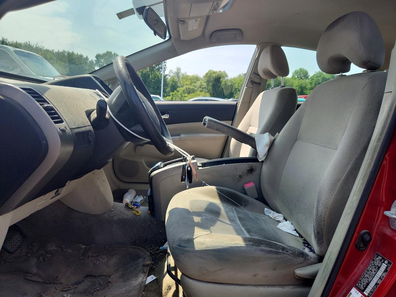2008 Toyota Prius Base Red vin: JTDKB20U983392892