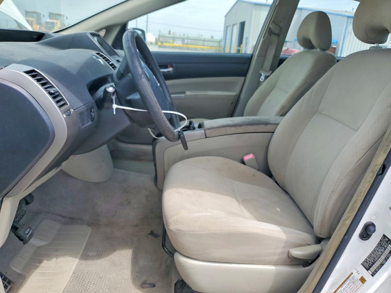 2008 Toyota Prius Base White vin: JTDKB20U987701205