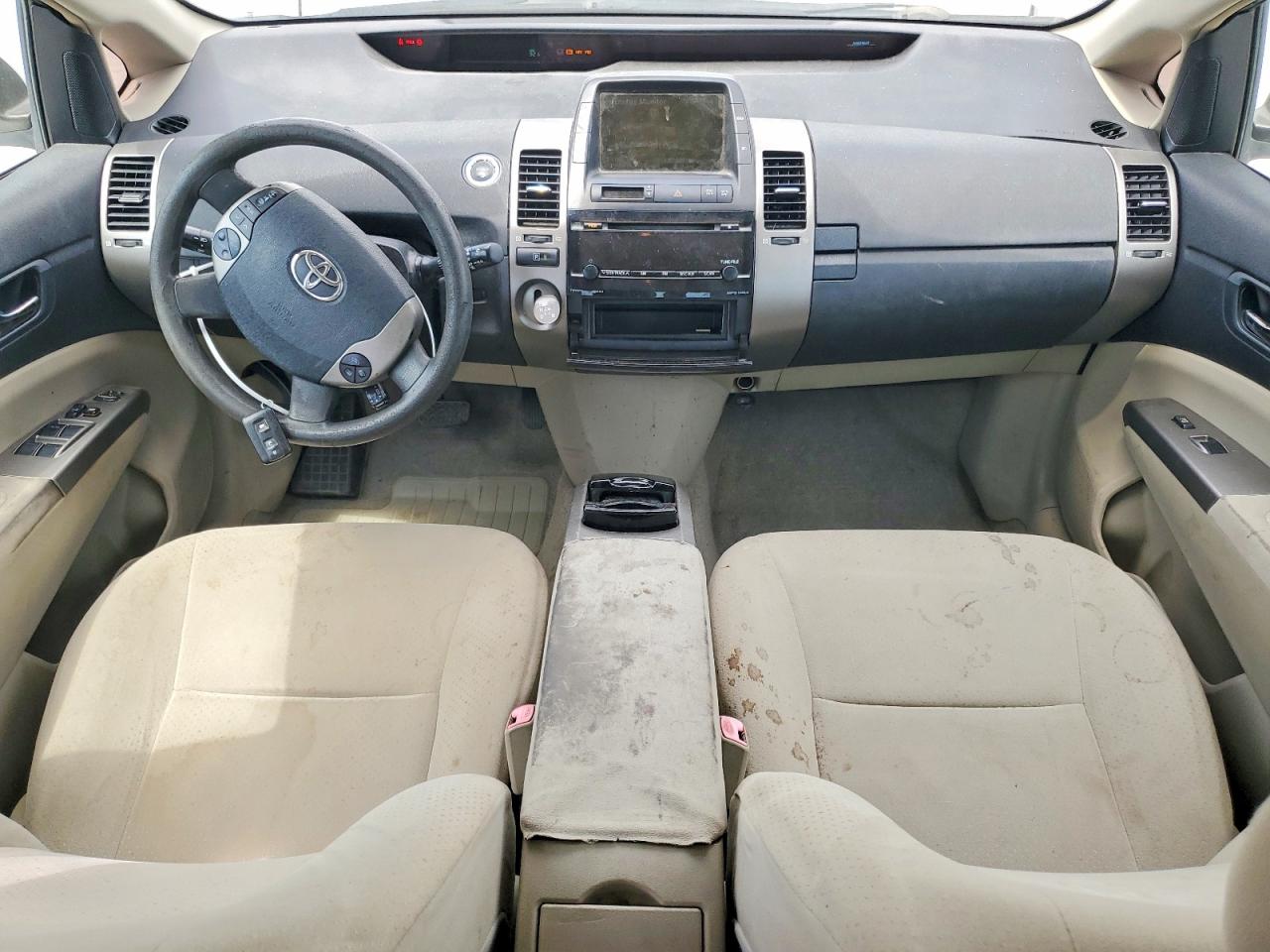 2008 Toyota Prius Base White vin: JTDKB20U987701205