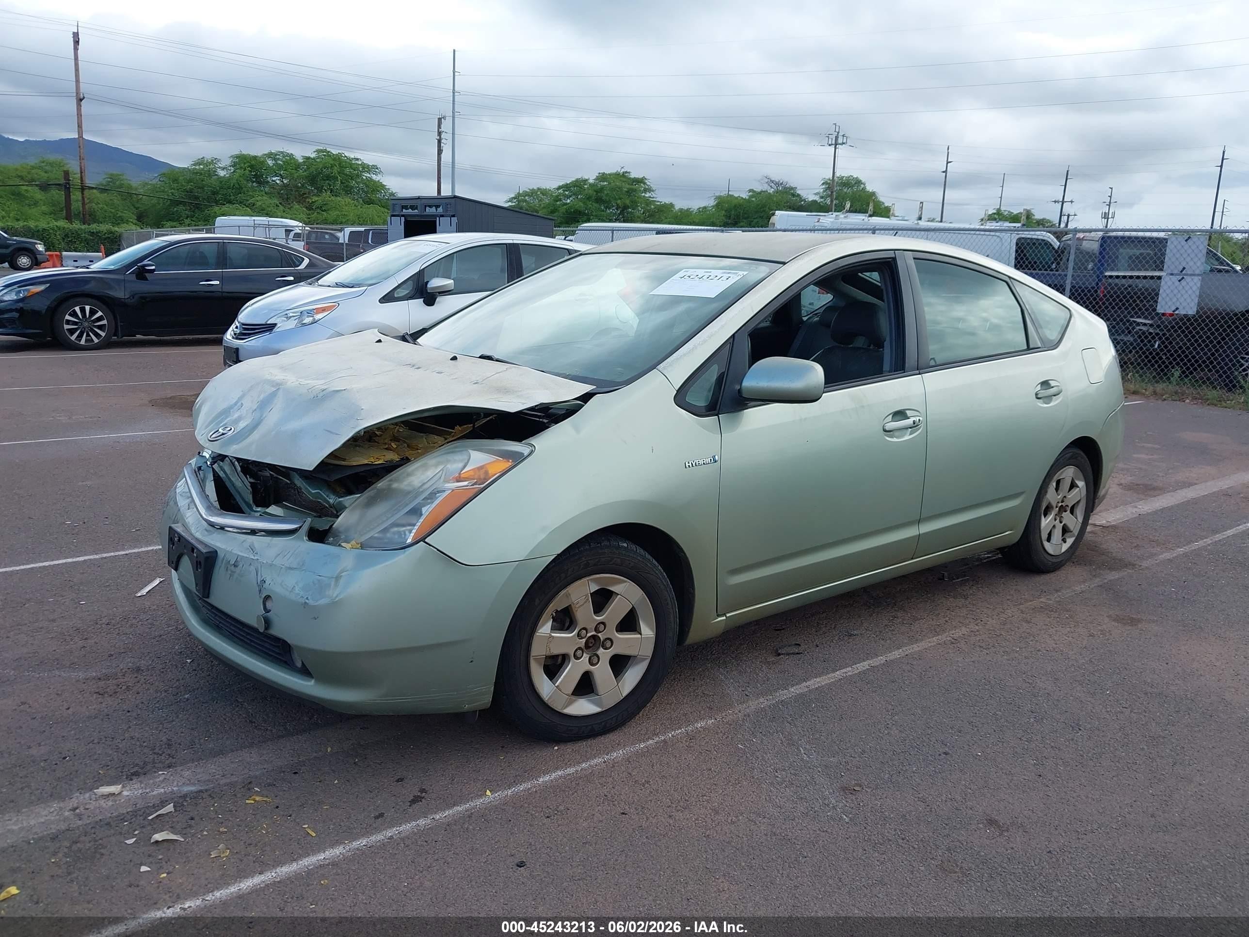 2008 Toyota Prius Standard/touring Green vin: JTDKB20U987743129
