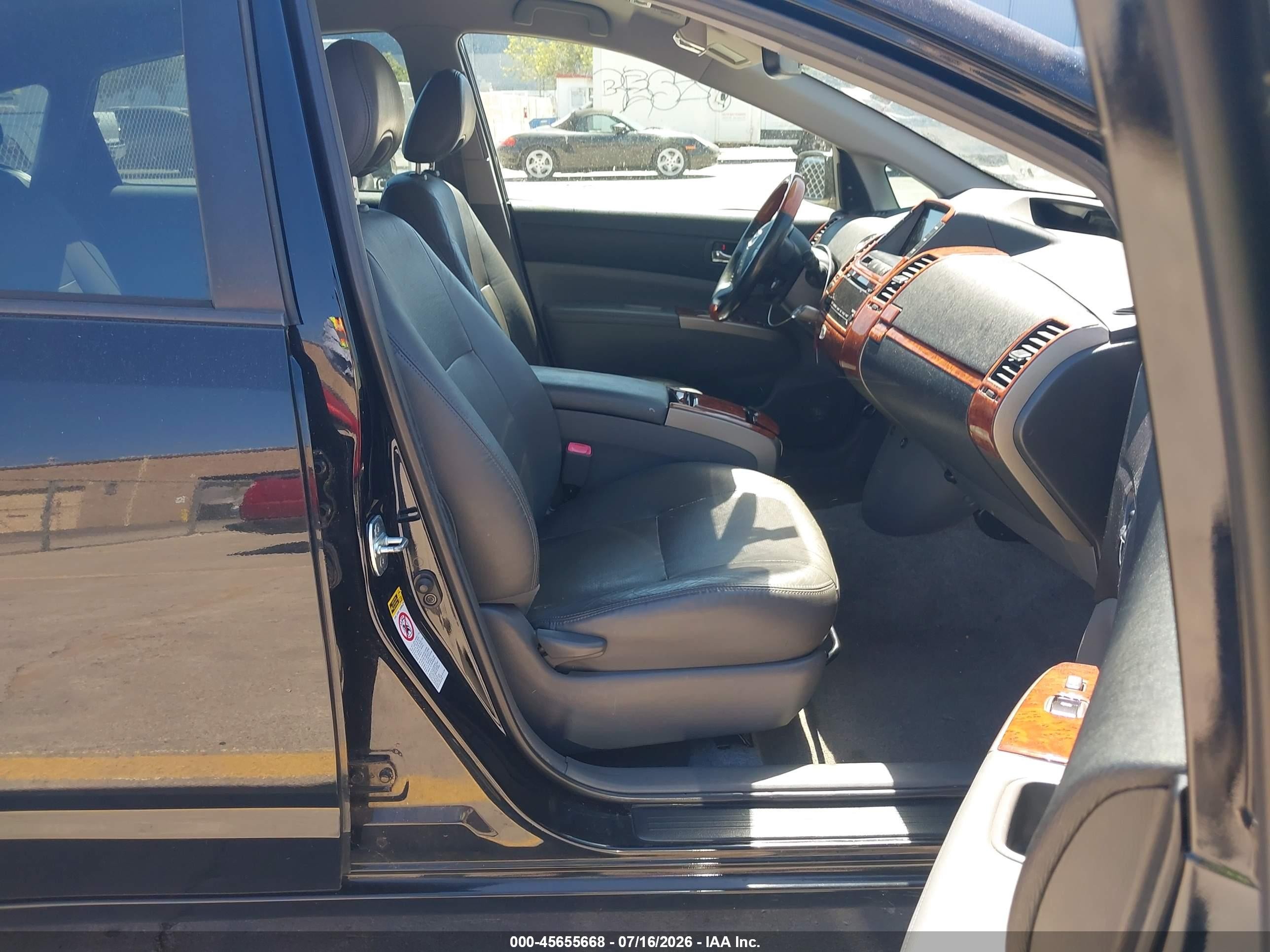 2008 Toyota Prius Touring Black vin: JTDKB20U987758732