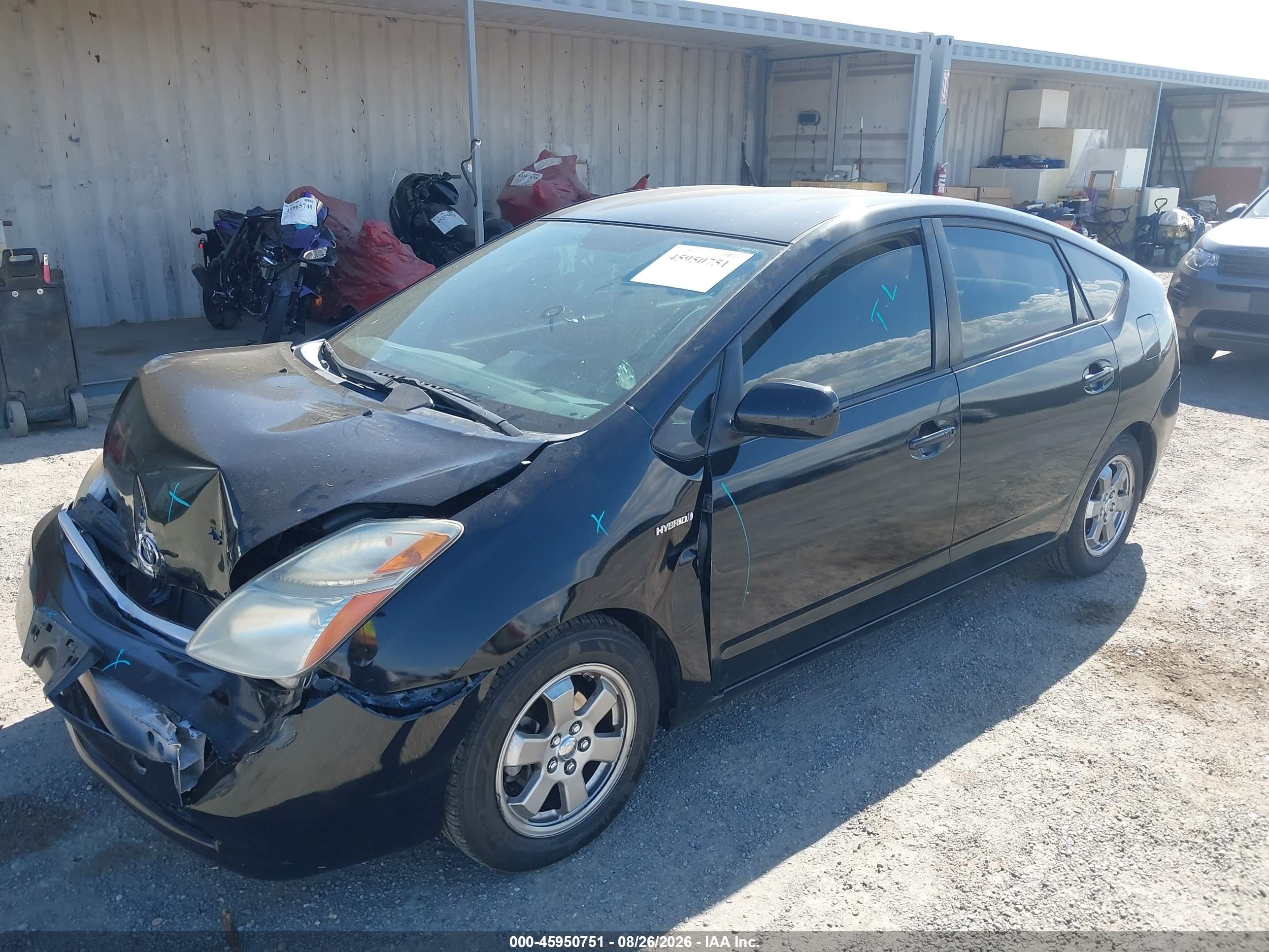 2008 Toyota Prius   Black vin: JTDKB20U987787714
