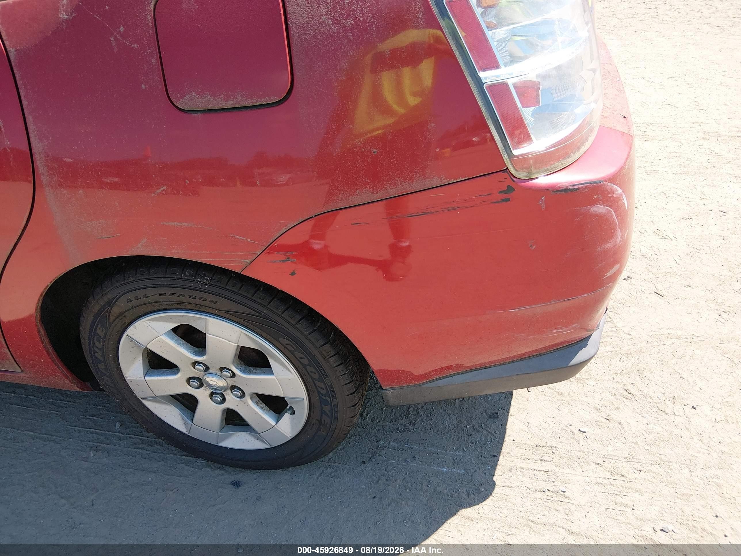 2009 Toyota Prius   Красный vin: JTDKB20U993497918