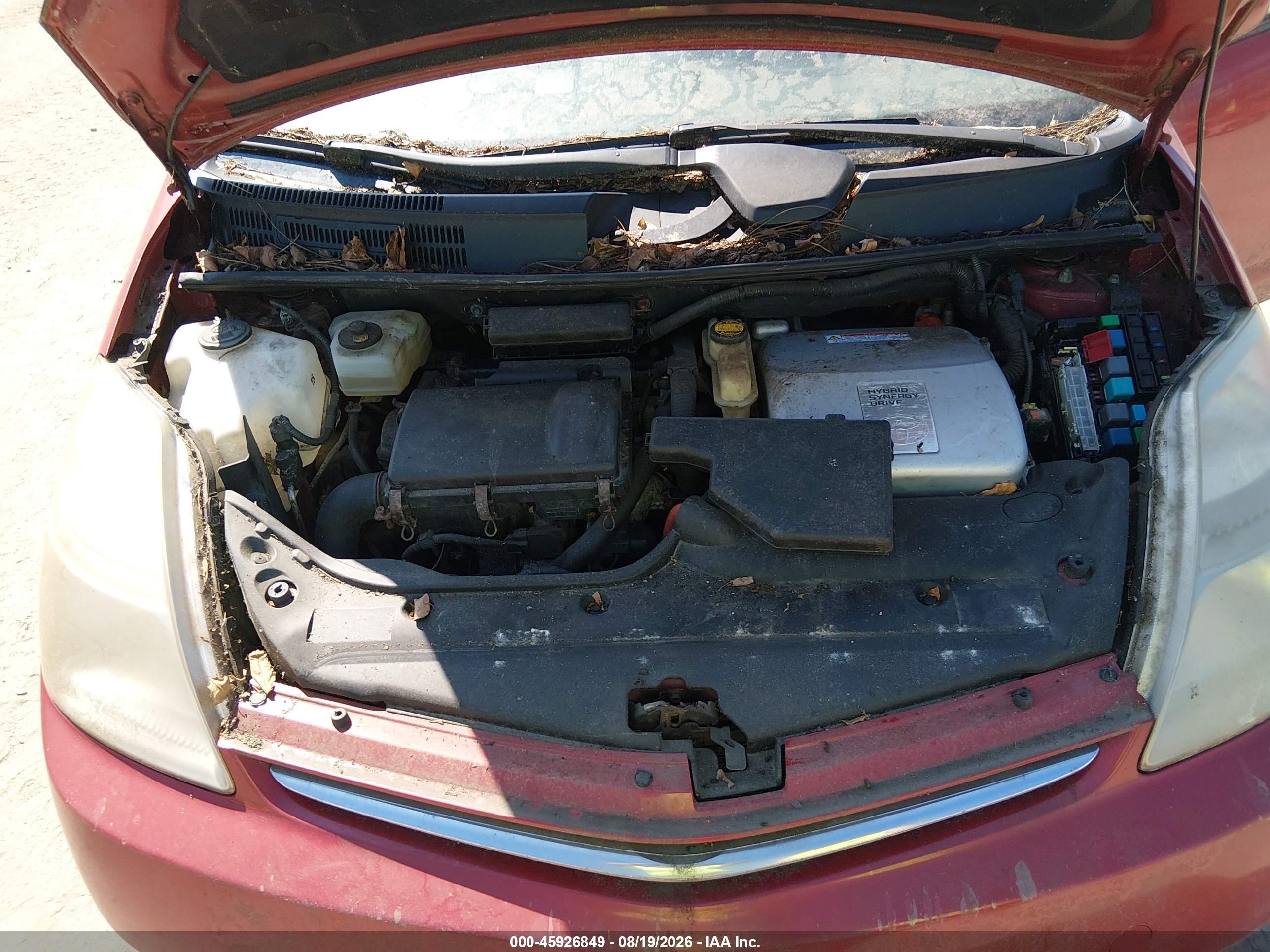 2009 Toyota Prius   Красный vin: JTDKB20U993497918