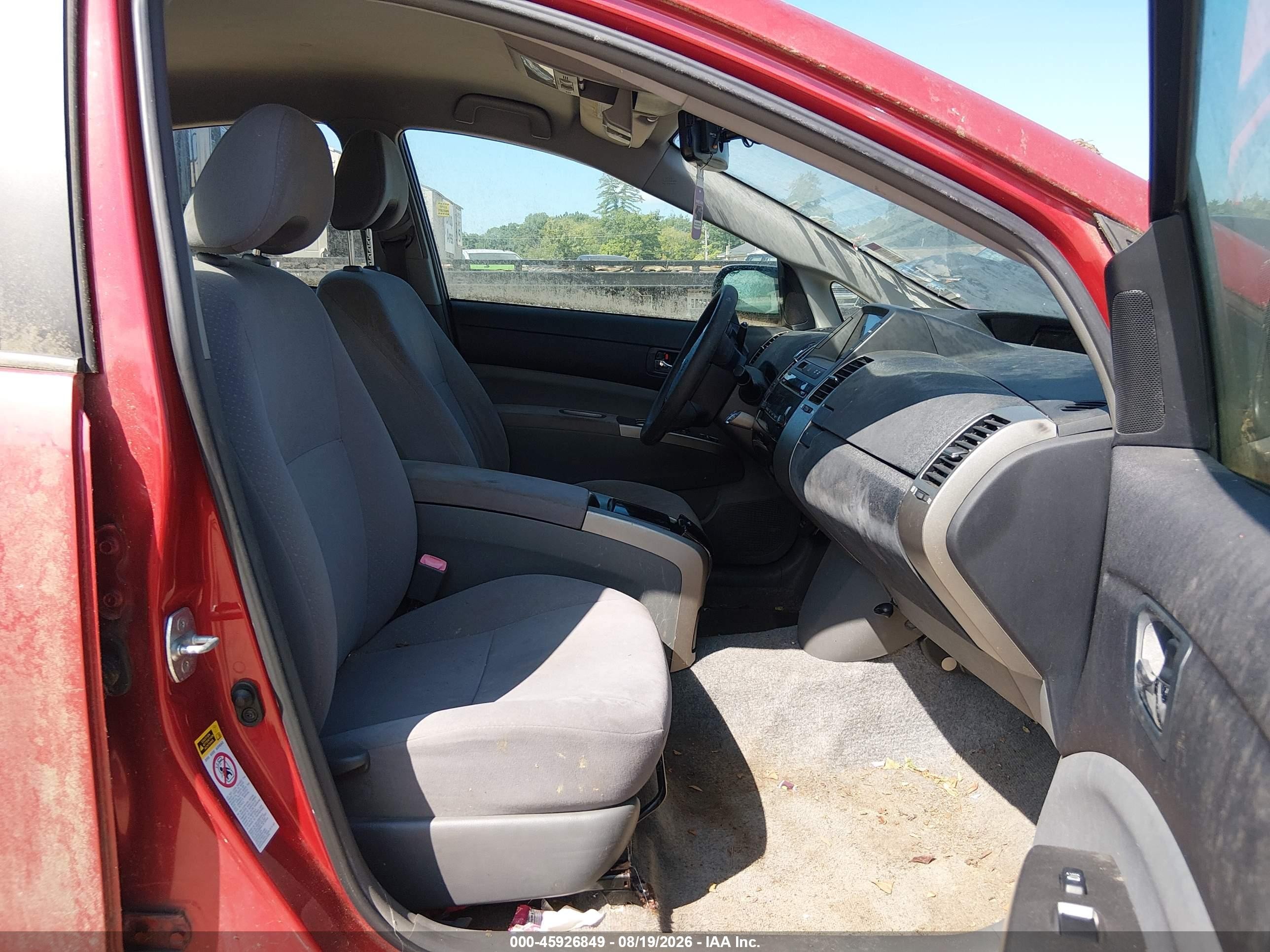 2009 Toyota Prius   Красный vin: JTDKB20U993497918