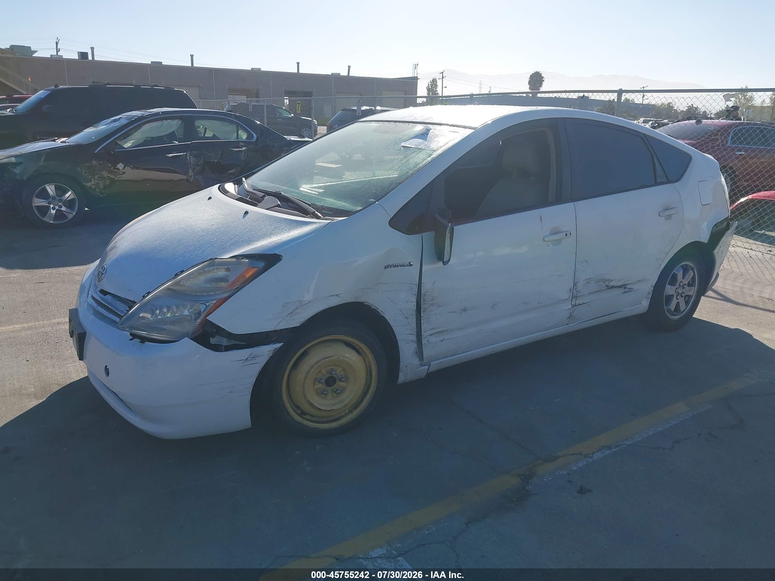 2009 Toyota Prius Touring White vin: JTDKB20U997877737