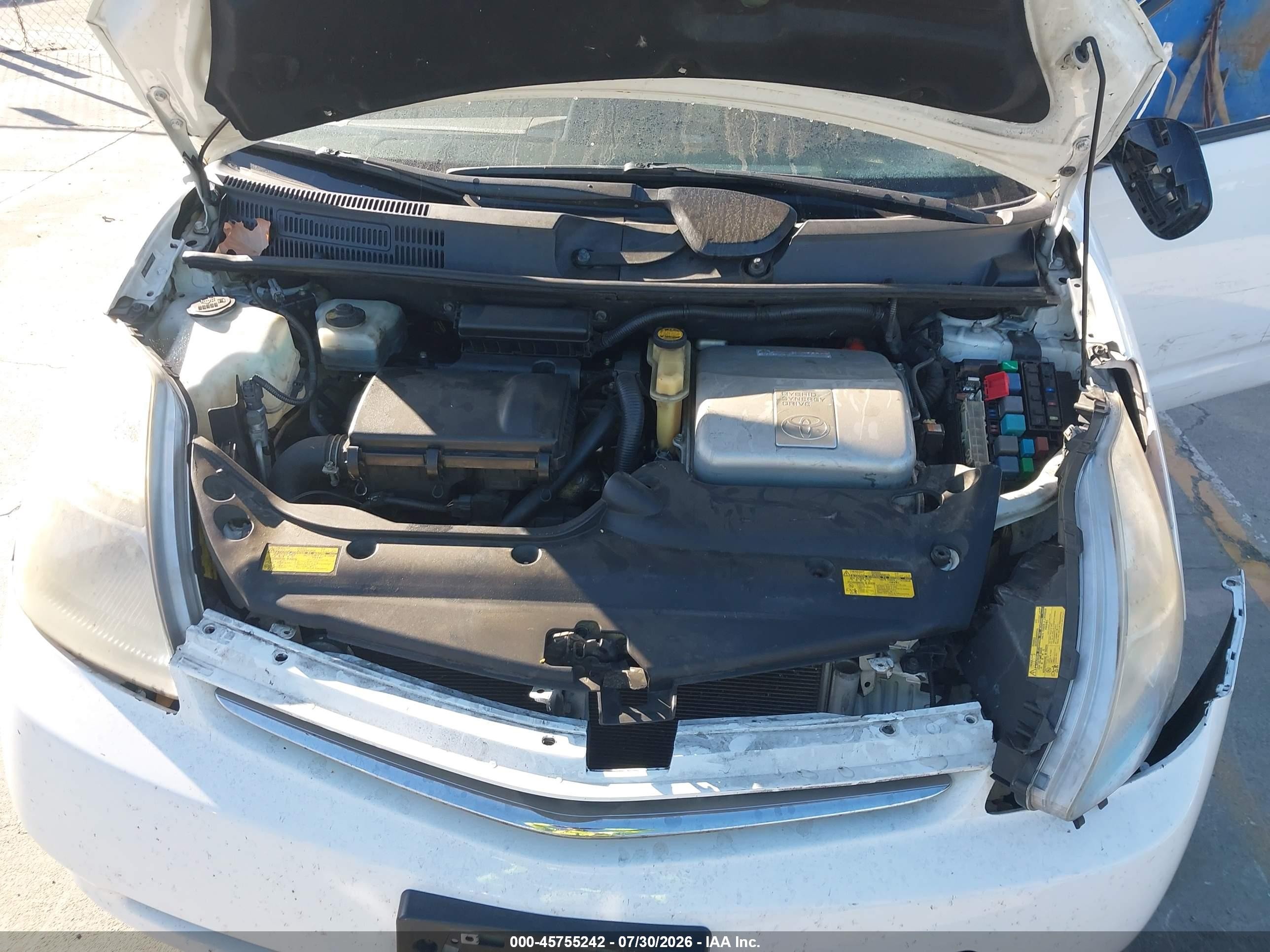 2009 Toyota Prius Touring White vin: JTDKB20U997877737