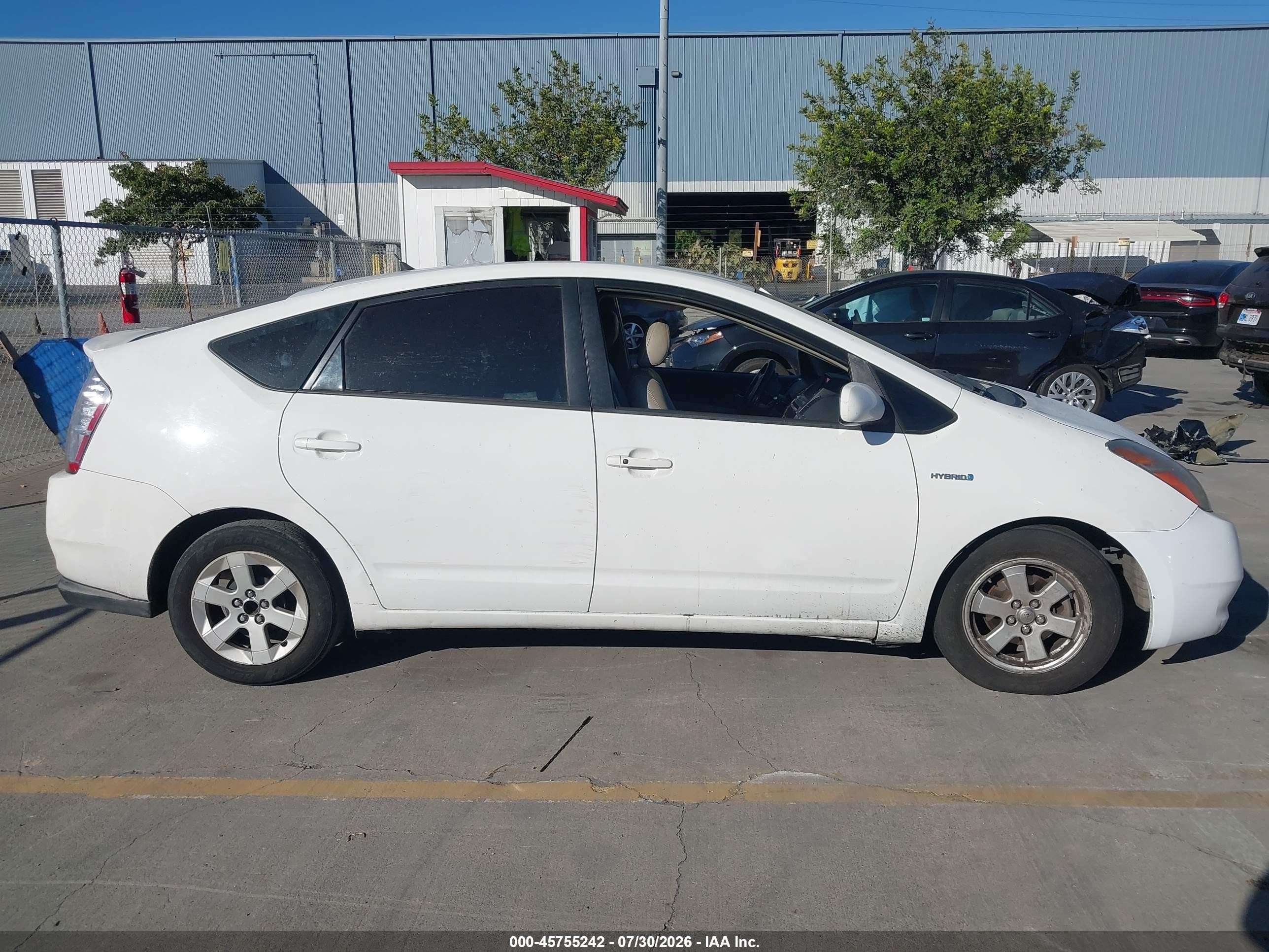 2009 Toyota Prius Touring White vin: JTDKB20U997877737