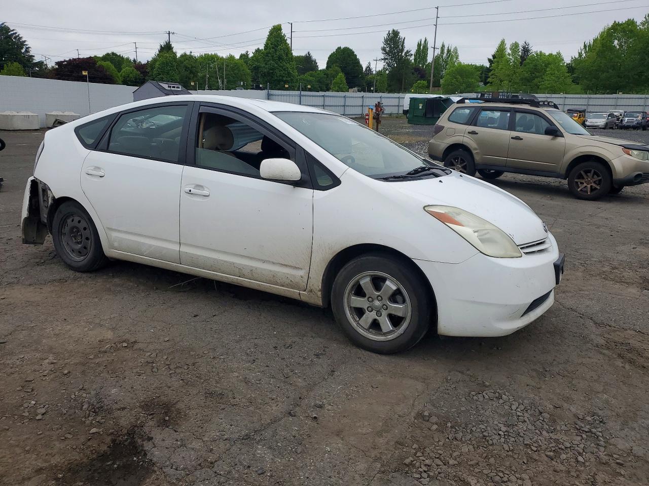 2005 Toyota Prius Base White vin: JTDKB20UX53087087