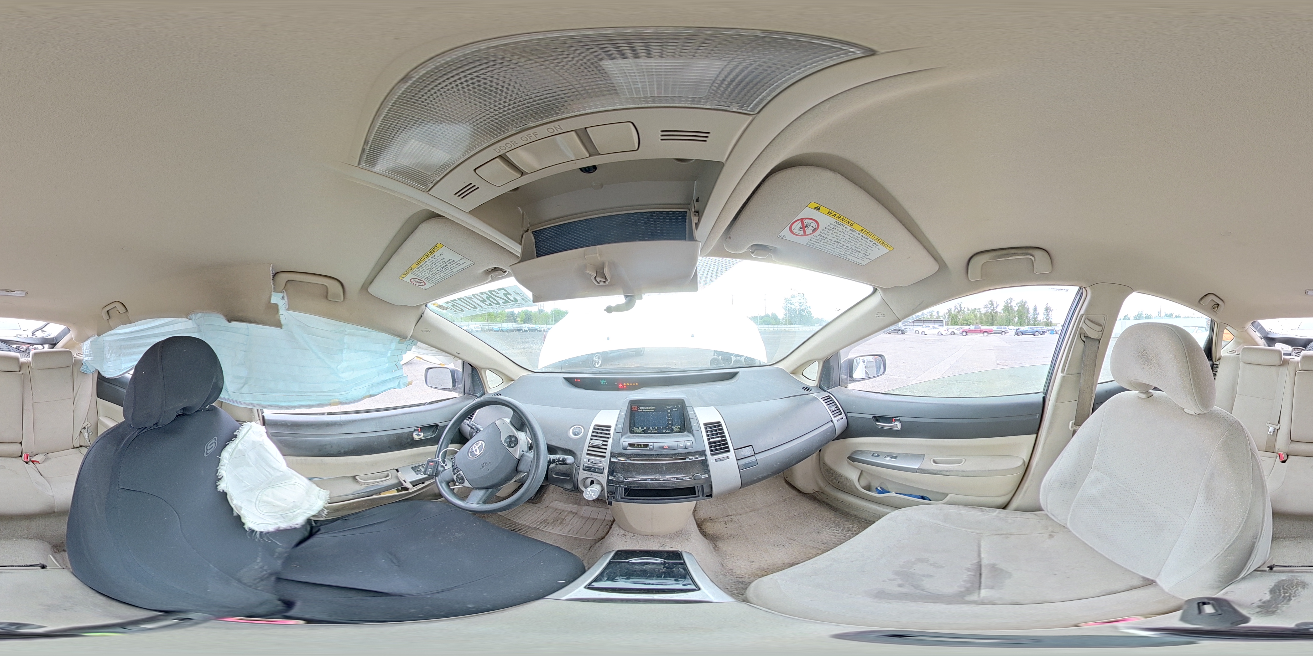 2005 Toyota Prius Base White vin: JTDKB20UX53087087