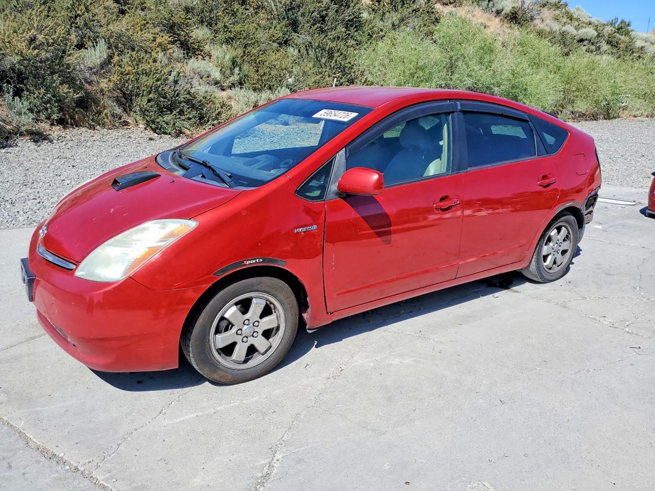 2006 Toyota Prius Base Красный vin: JTDKB20UX67064046