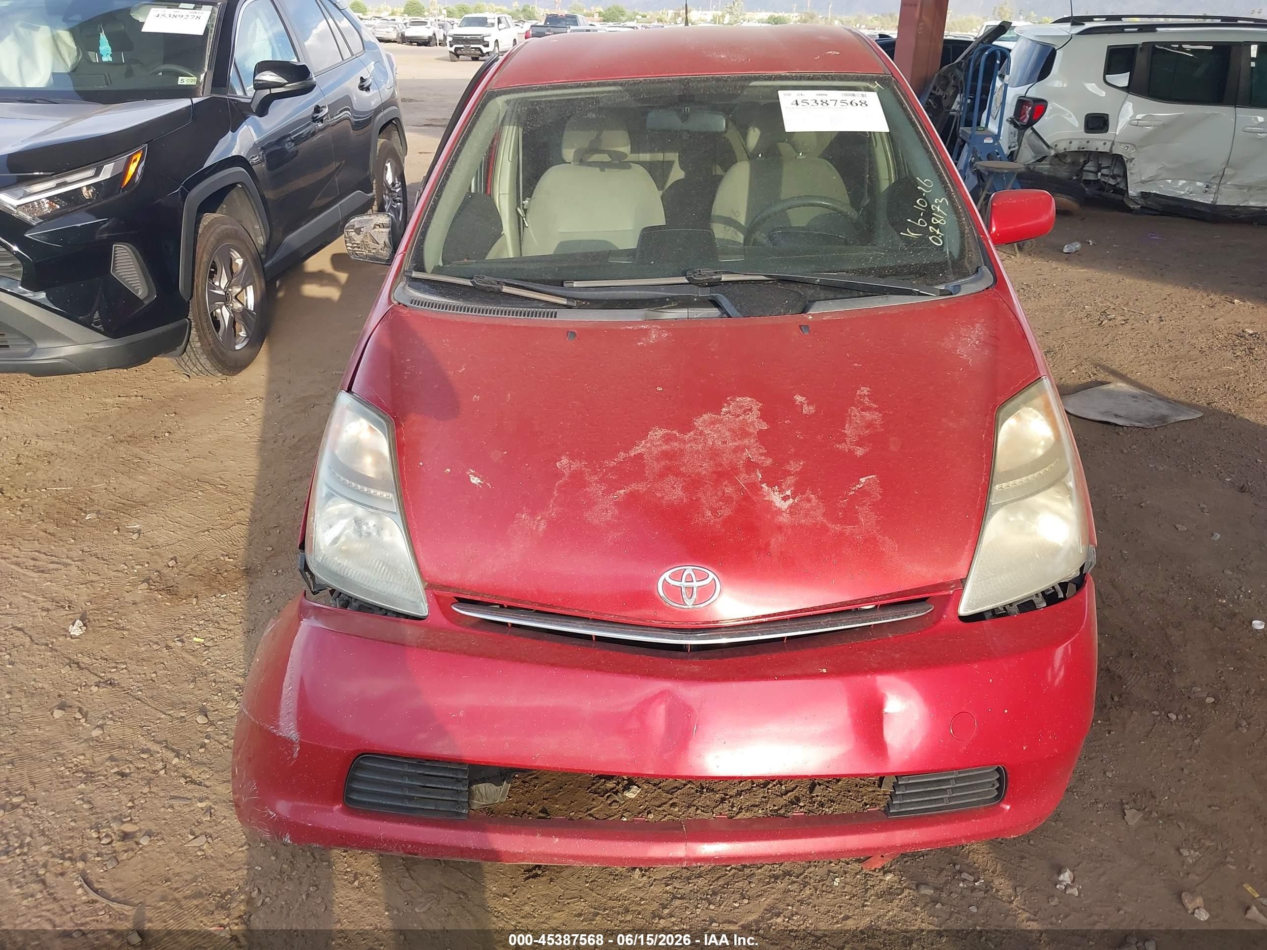 2006 Toyota Prius   Red vin: JTDKB20UX67078173