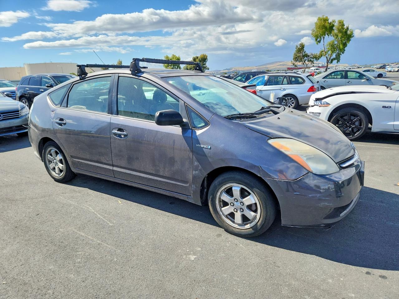2007 Toyota Prius Base Gray vin: JTDKB20UX73234592
