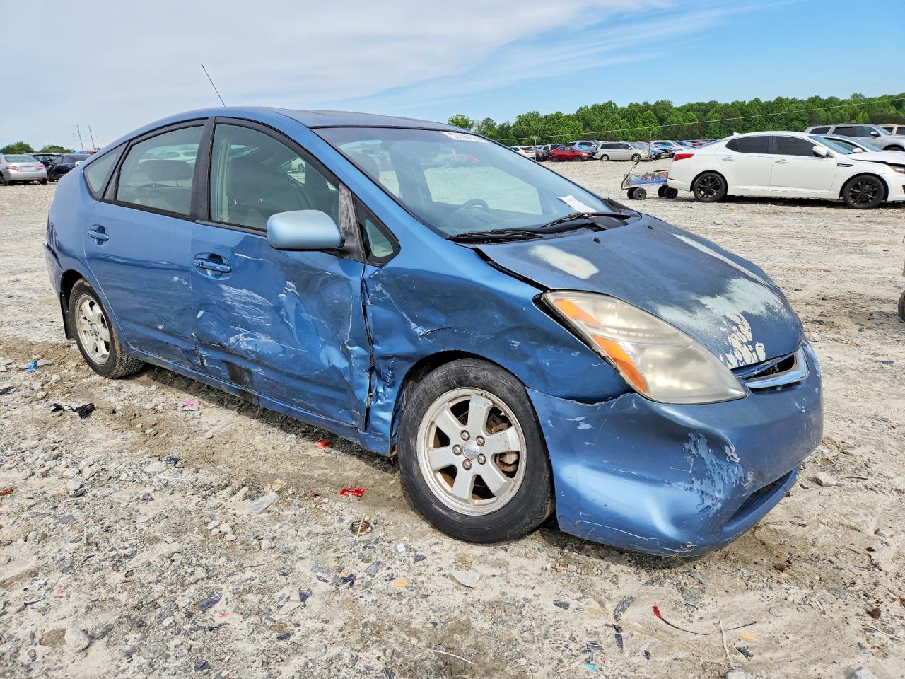 2007 Toyota Prius Base Blue vin: JTDKB20UX77545934