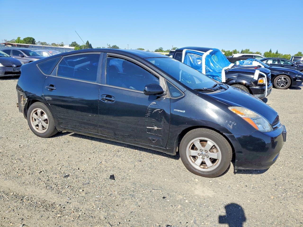 2007 Toyota Prius Base Черный vin: JTDKB20UX77573975