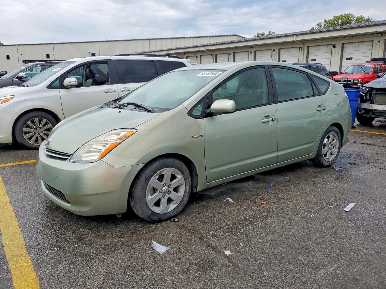 2007 Toyota Prius Base Green vin: JTDKB20UX77601886