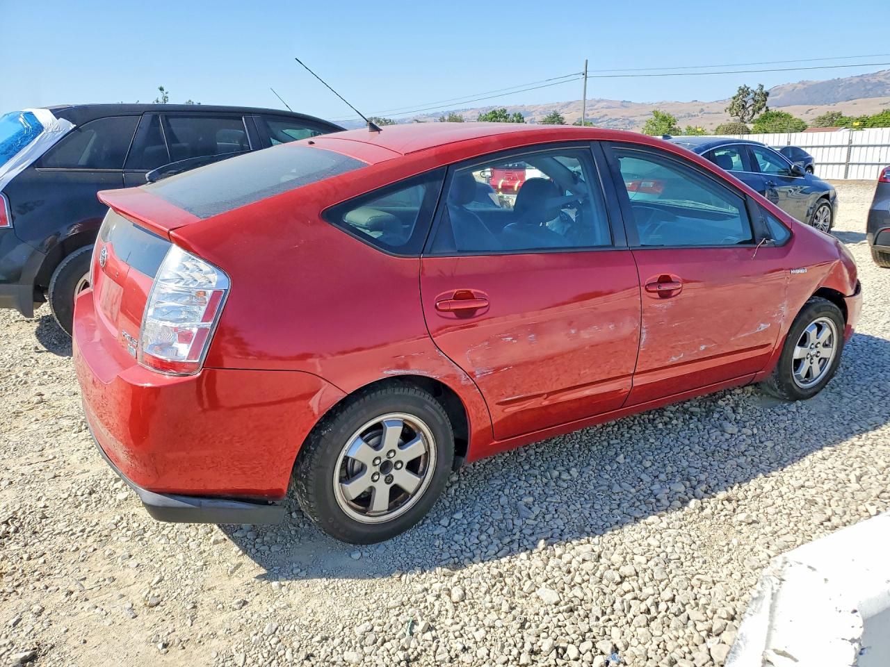 2007 Toyota Prius Base Red vin: JTDKB20UX77615903