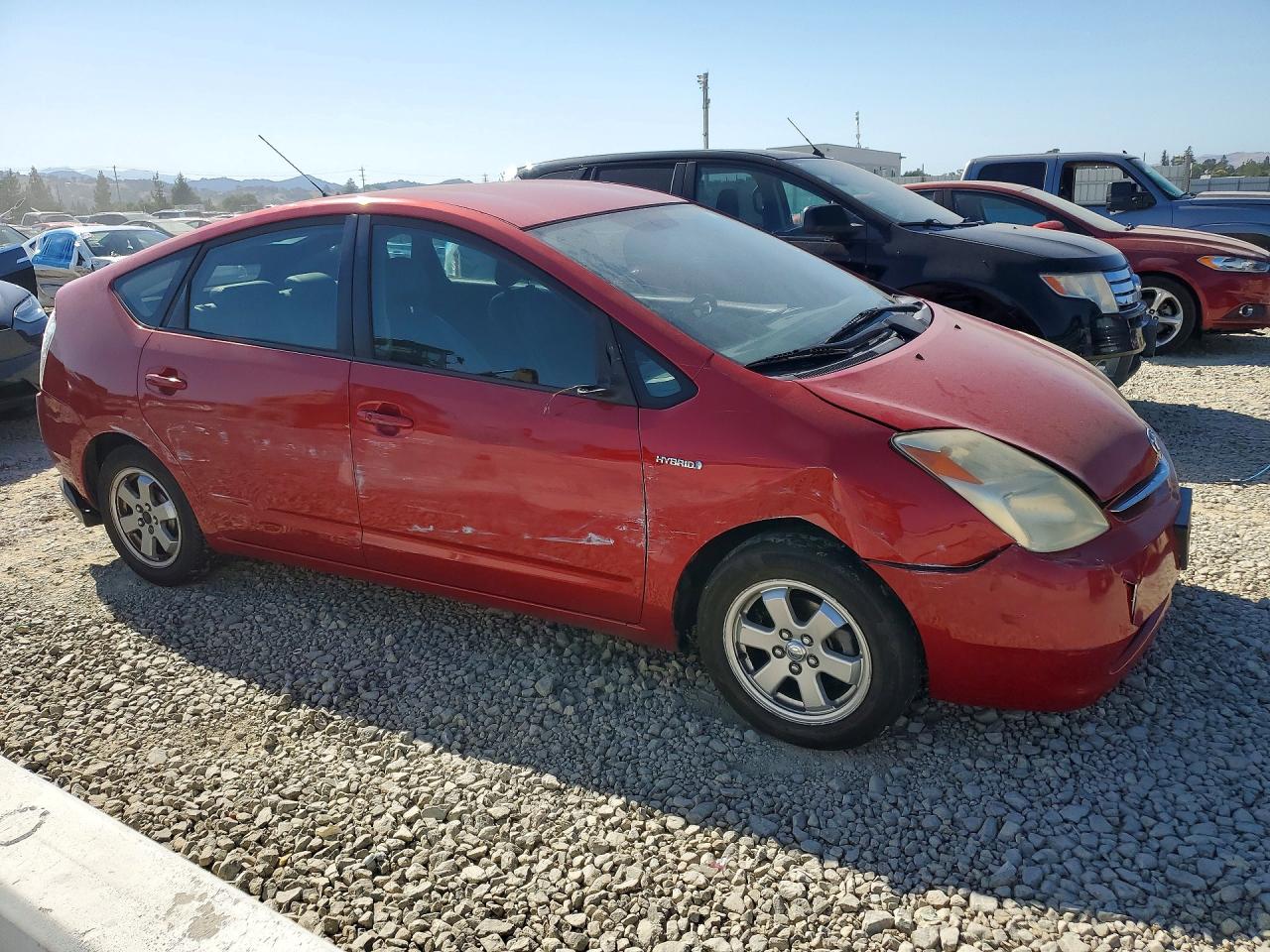 2007 Toyota Prius Base Red vin: JTDKB20UX77615903